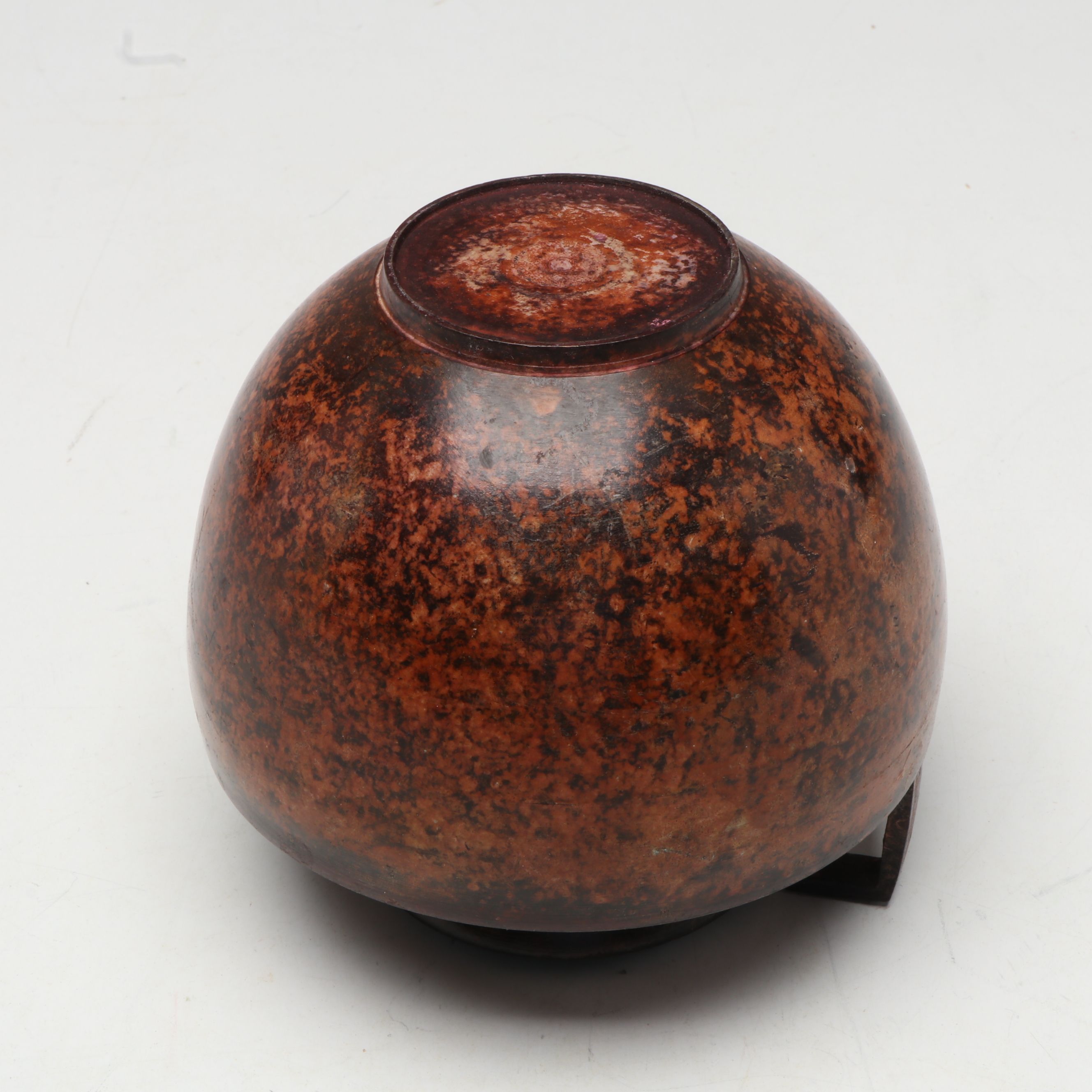 Patinated Metal Amphora Vase