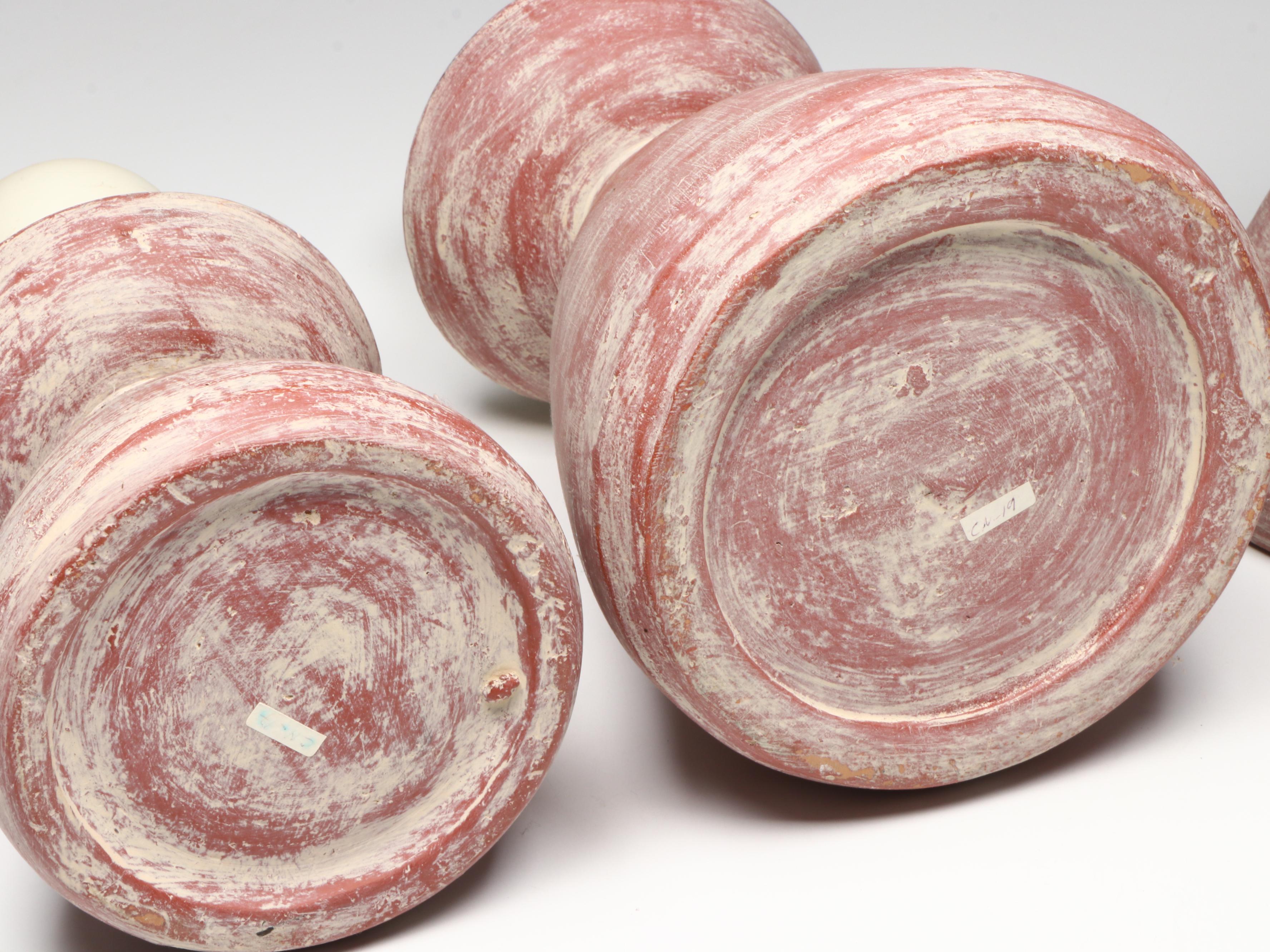 Rustic Unglazed Ceramic Candle Holders