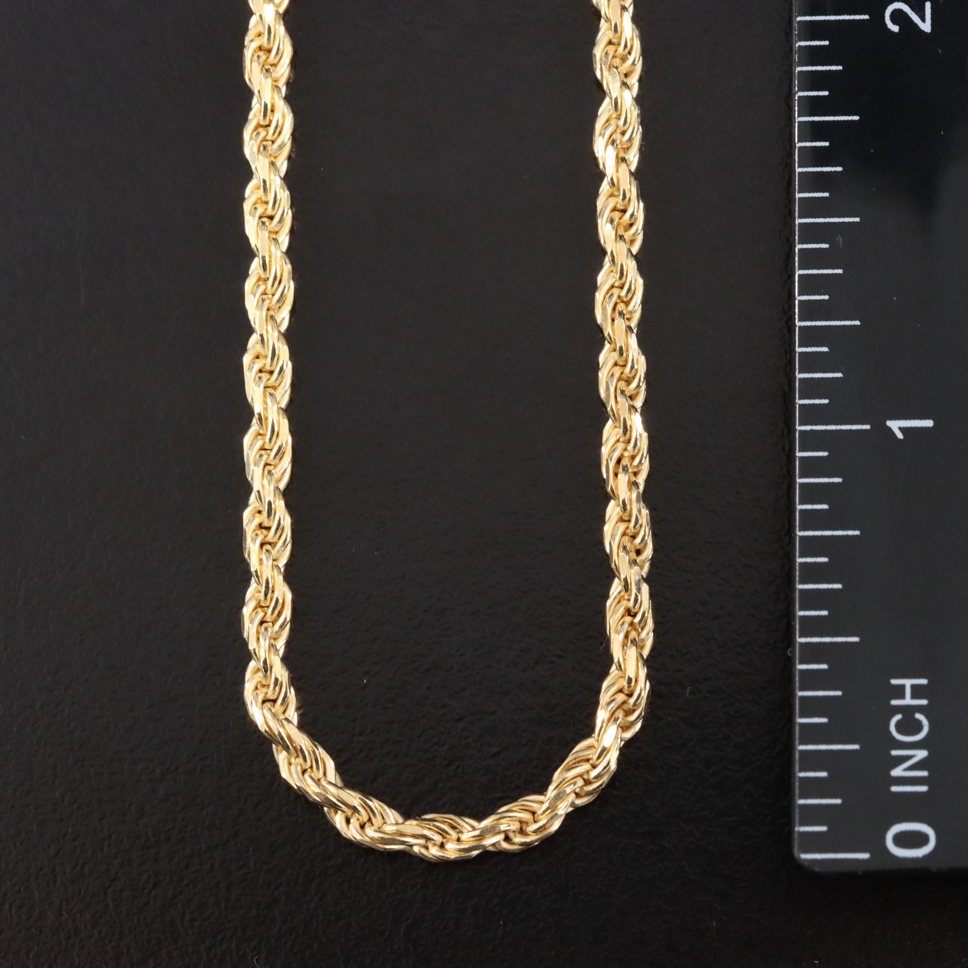 Italian Sterling Braided Rope Chain Necklace