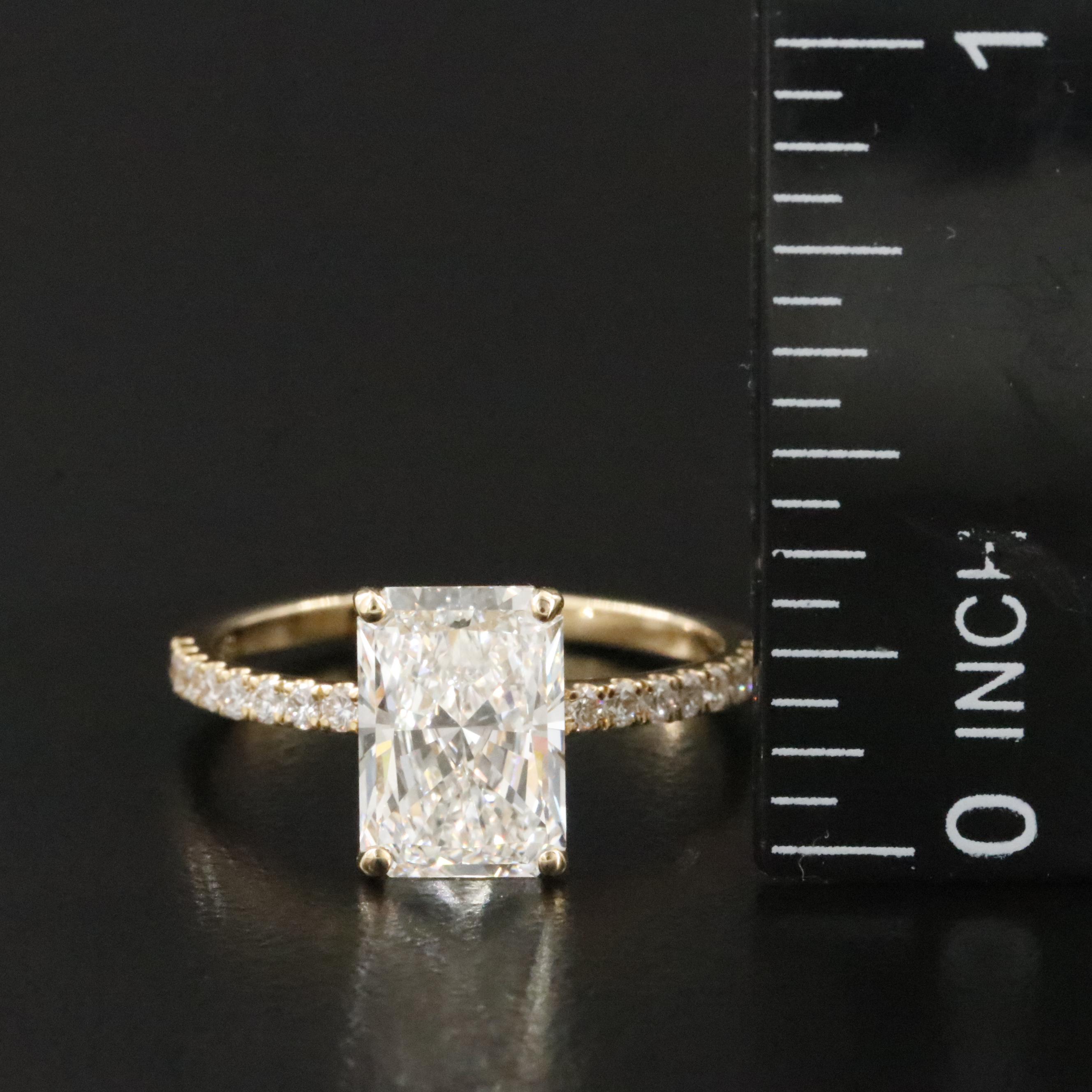 18K 2.33 CTW Lab Grown Diamond Ring with IGI Report