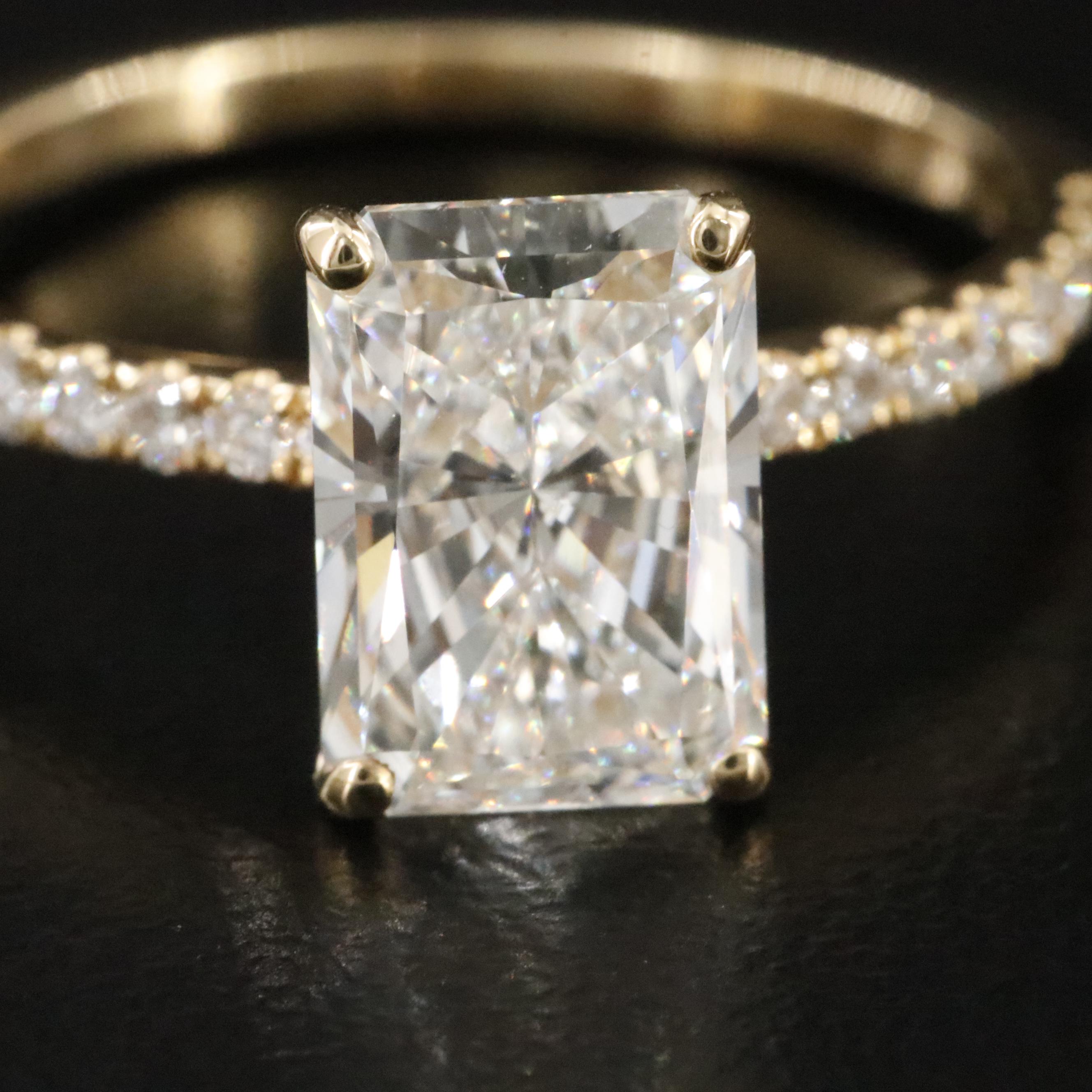 18K 2.33 CTW Lab Grown Diamond Ring with IGI Report