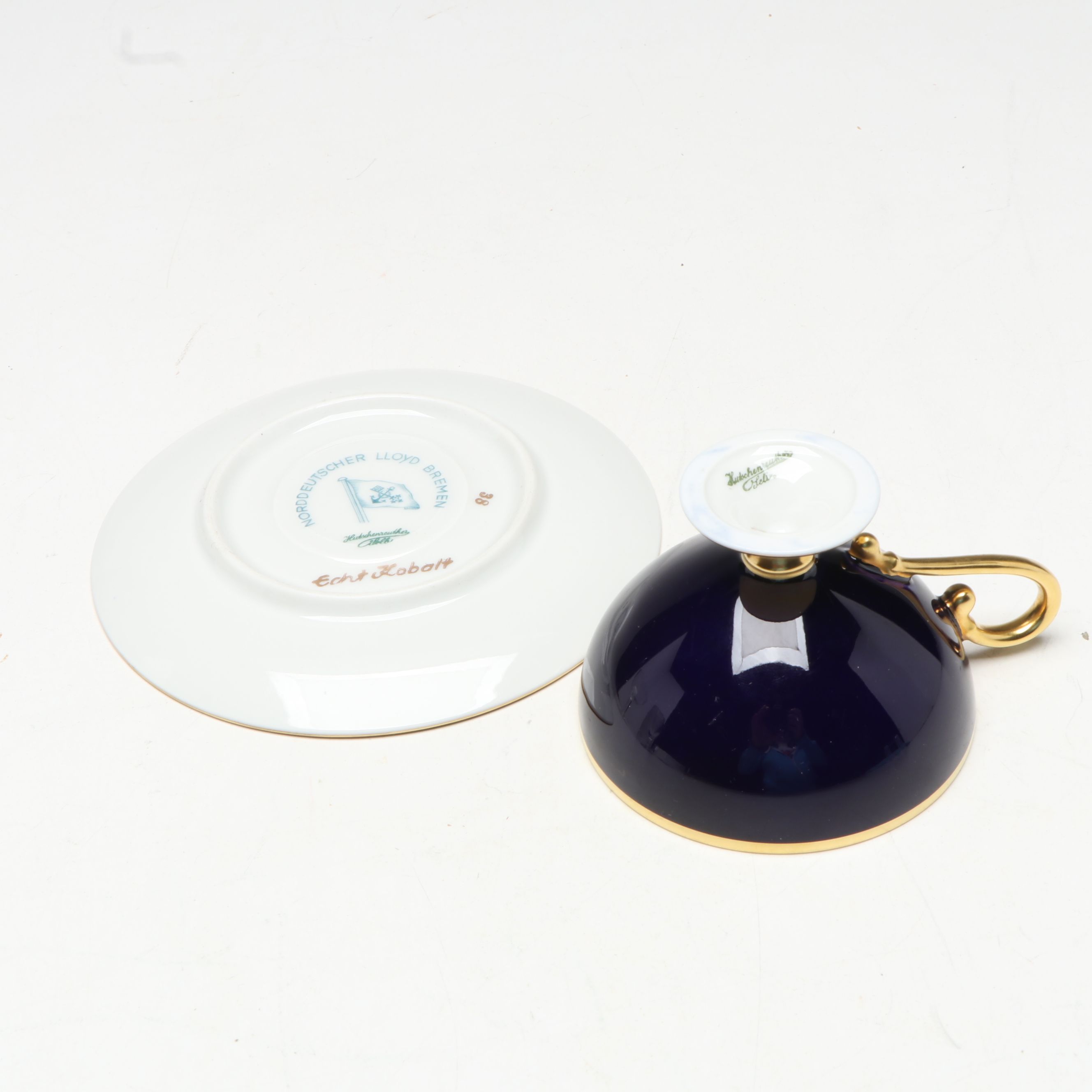 German Norddeutscher Lloyd's Liner "SS Bremen" Menu and Drinkware, 1930s