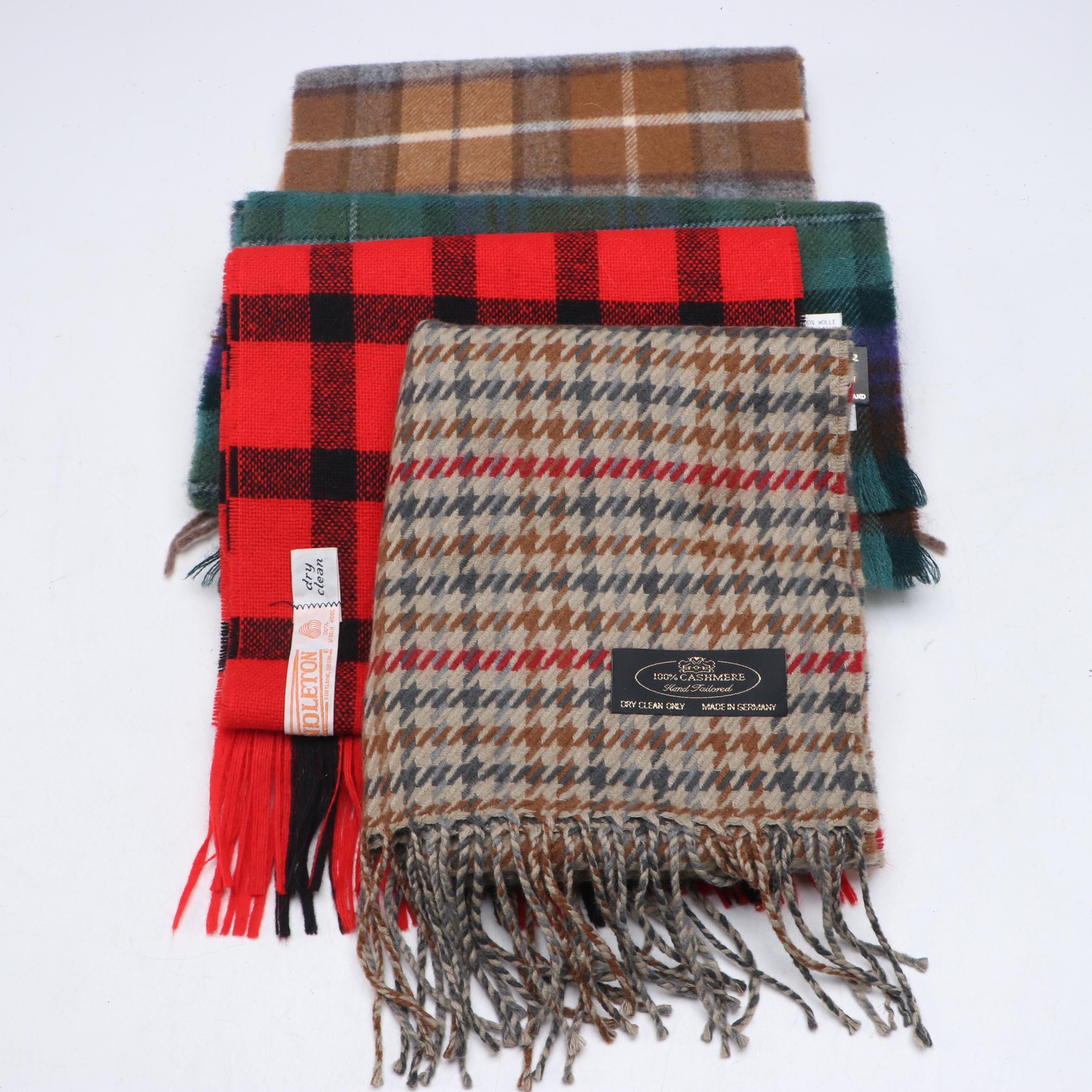 Plaid Wool & Lambswool Fringe Scarves from Pendleton, Highlander and More