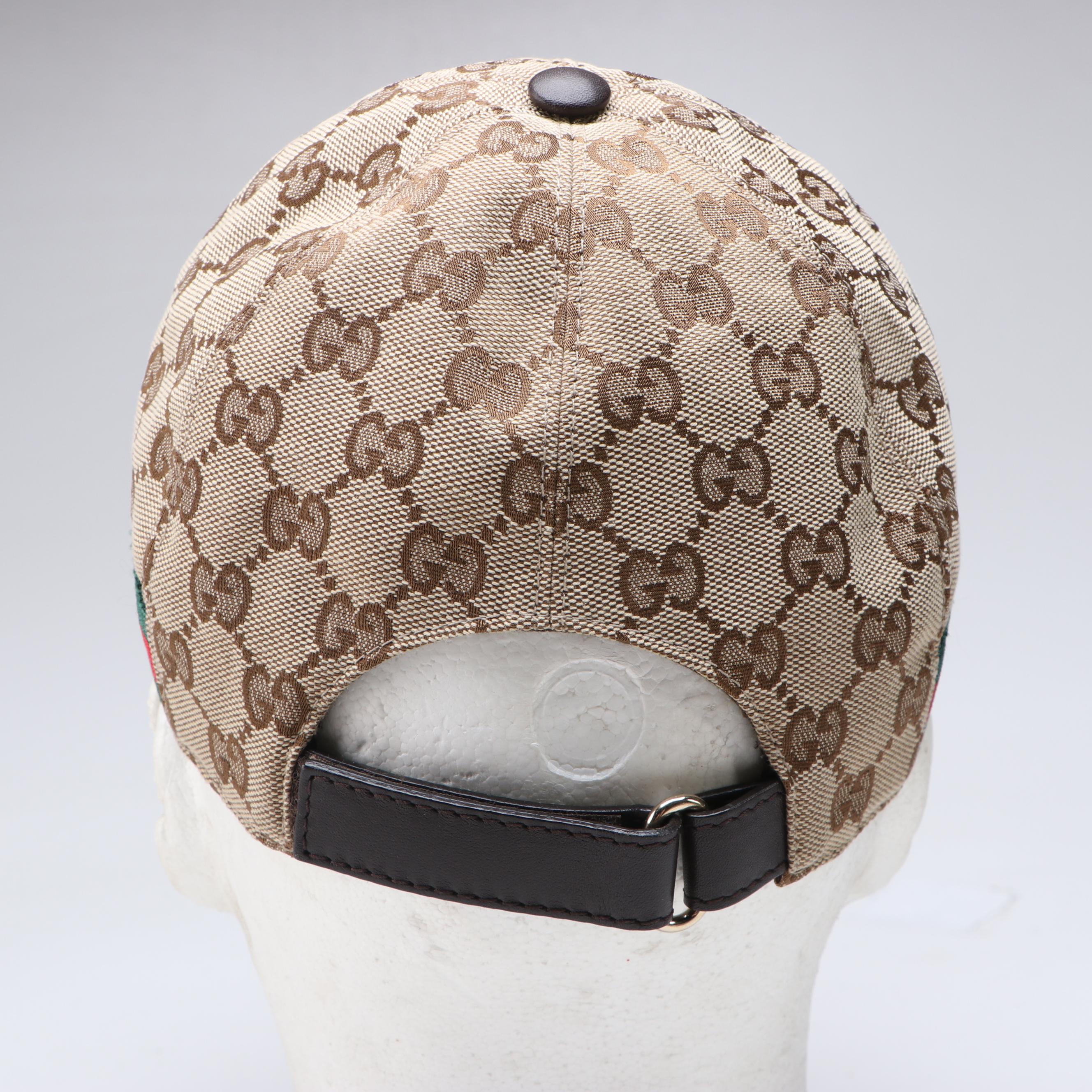 Gucci Web Striped GG Canvas Baseball Cap