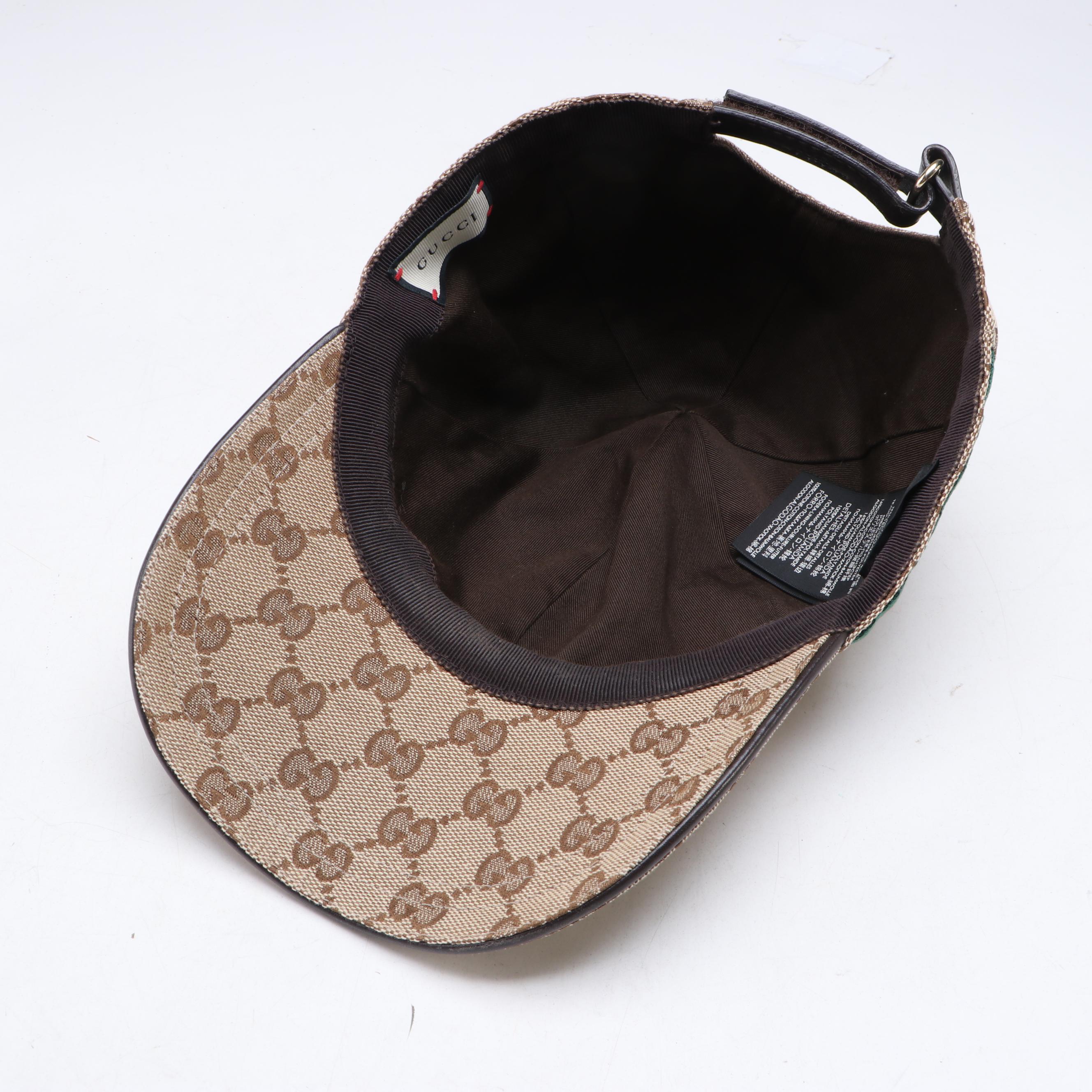 Gucci Web Striped GG Canvas Baseball Cap