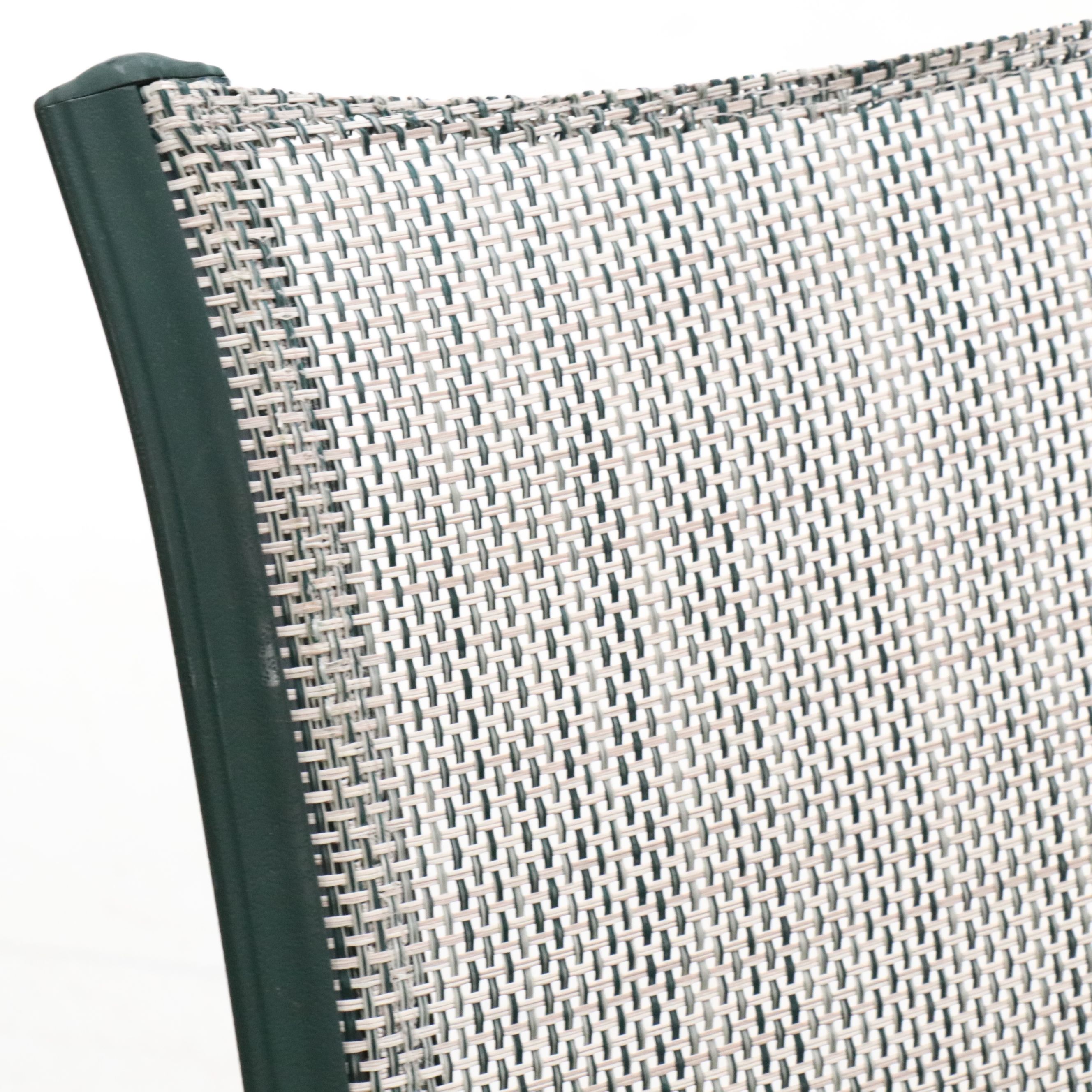 Pair of Brown Jordan Patio Chairs, Accent Table Base, and Ottoman