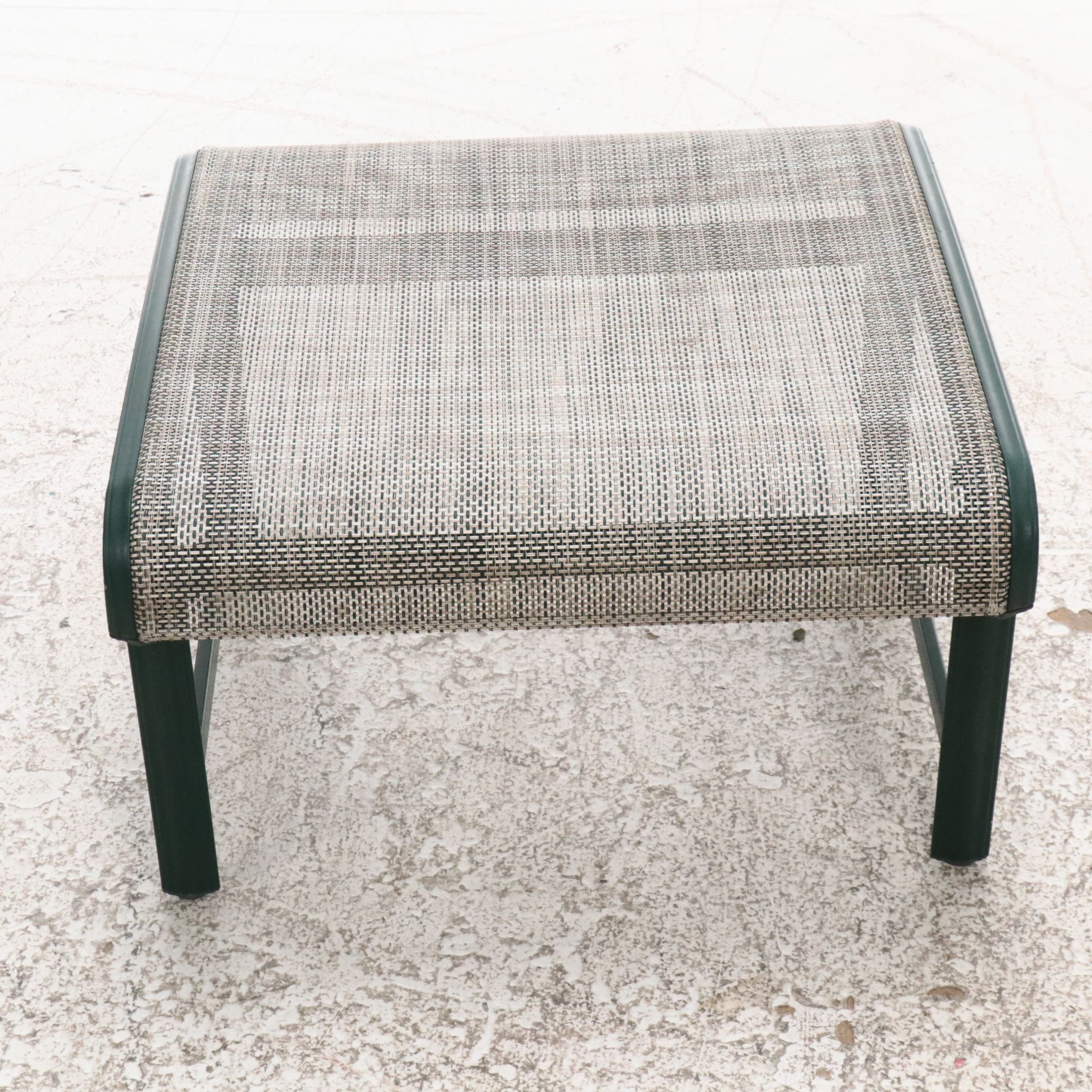 Pair of Brown Jordan Patio Chairs, Accent Table Base, and Ottoman