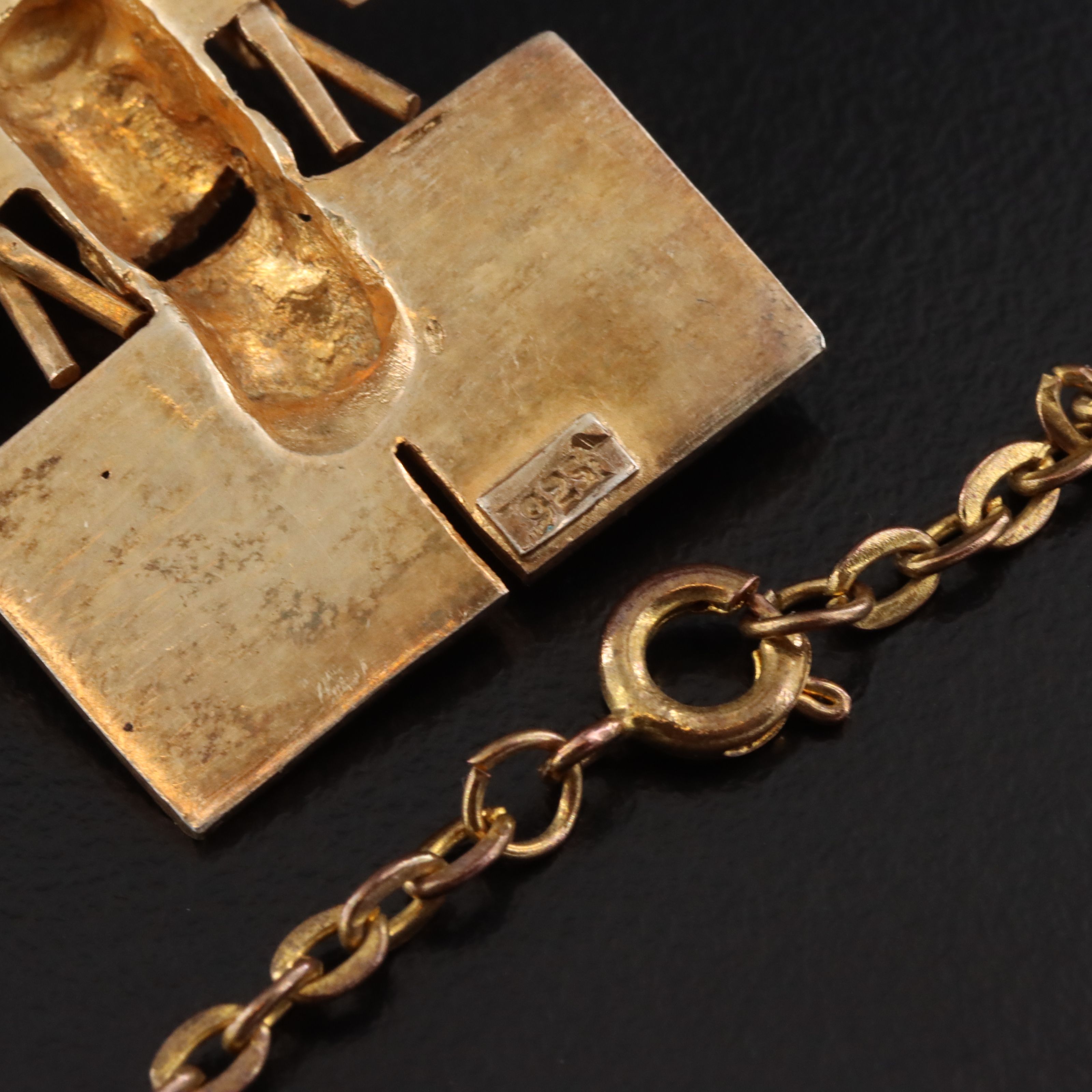 Pre-Columbian Style Sterling Converter Pendant Necklace