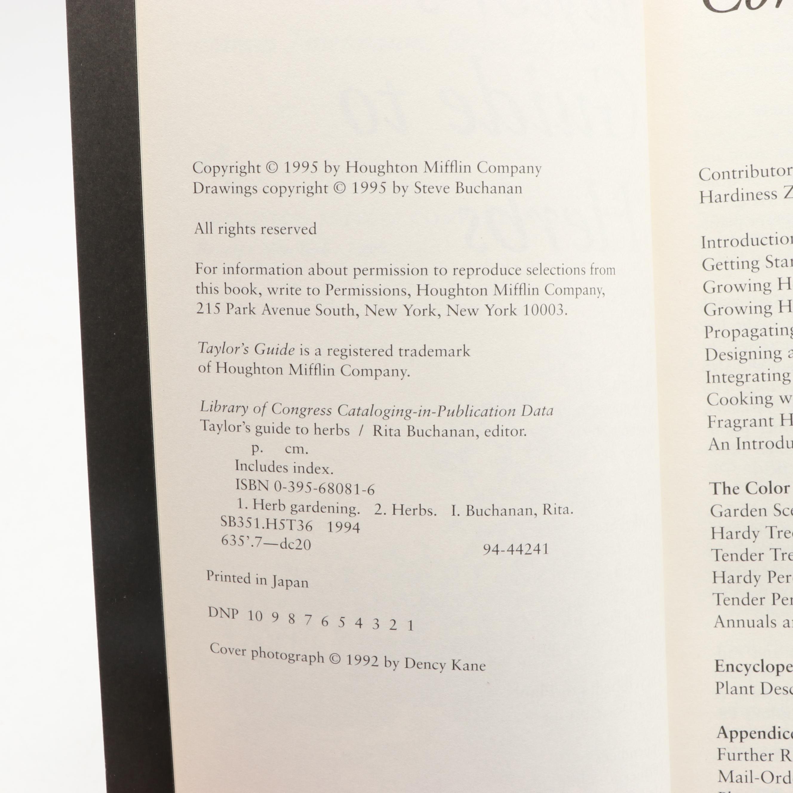 "Perennials," "Natural Gardening," and More "Taylor's Guide" Gardening Books