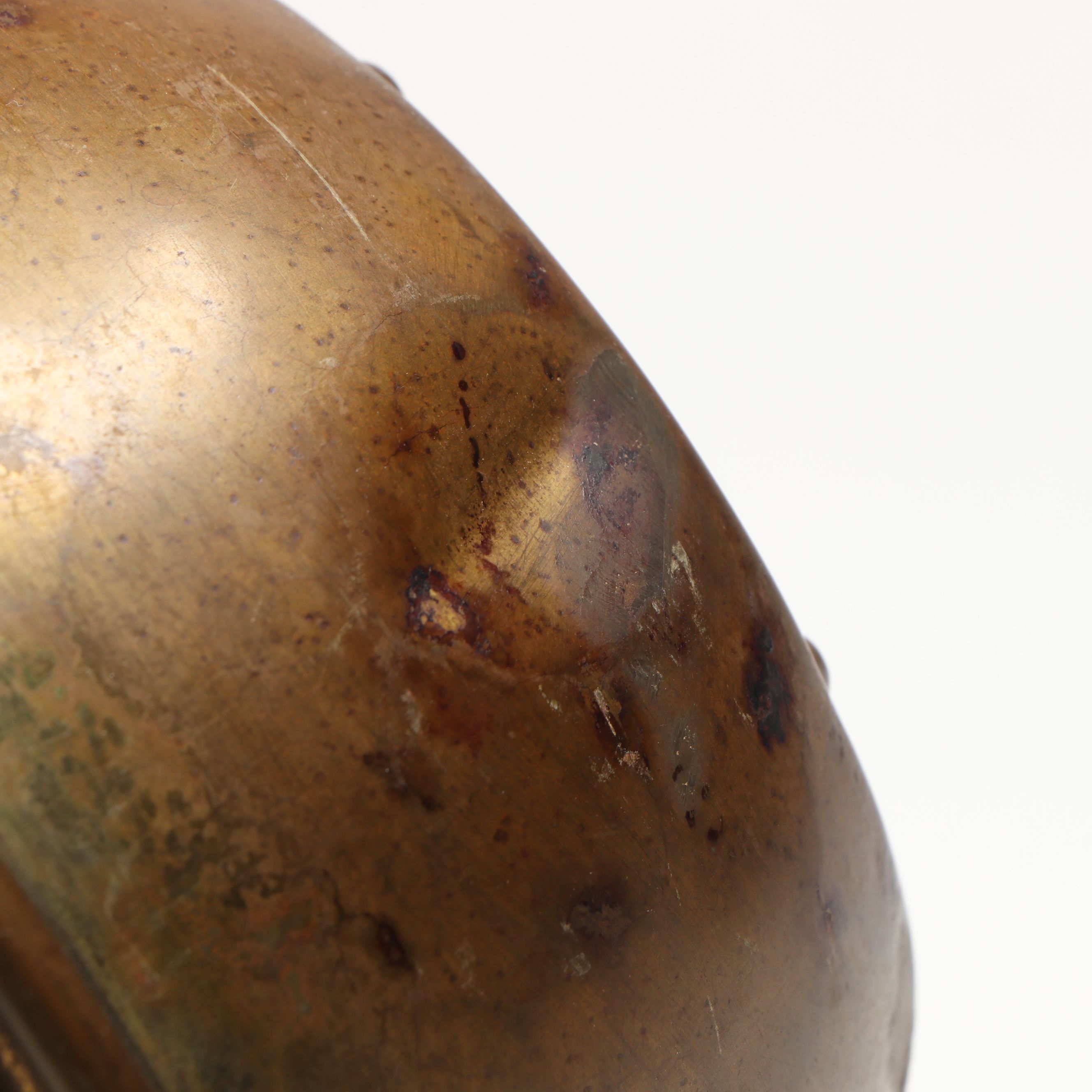 Veritas Brass Hanging Oil Lamp with Milk Glass Shade