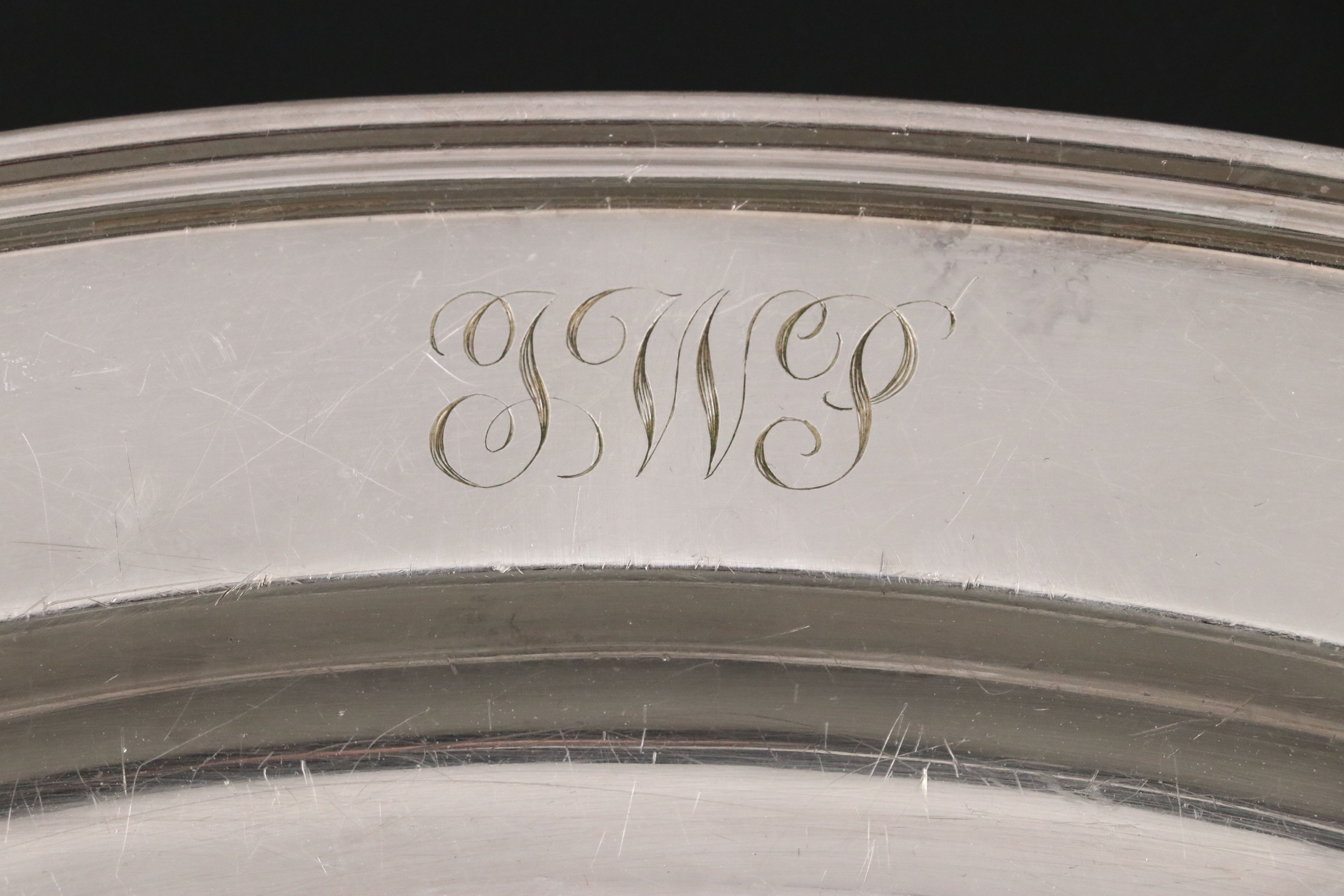 Reed & Barton Oval Serving Platter with Assorted Silver Plate Serveware