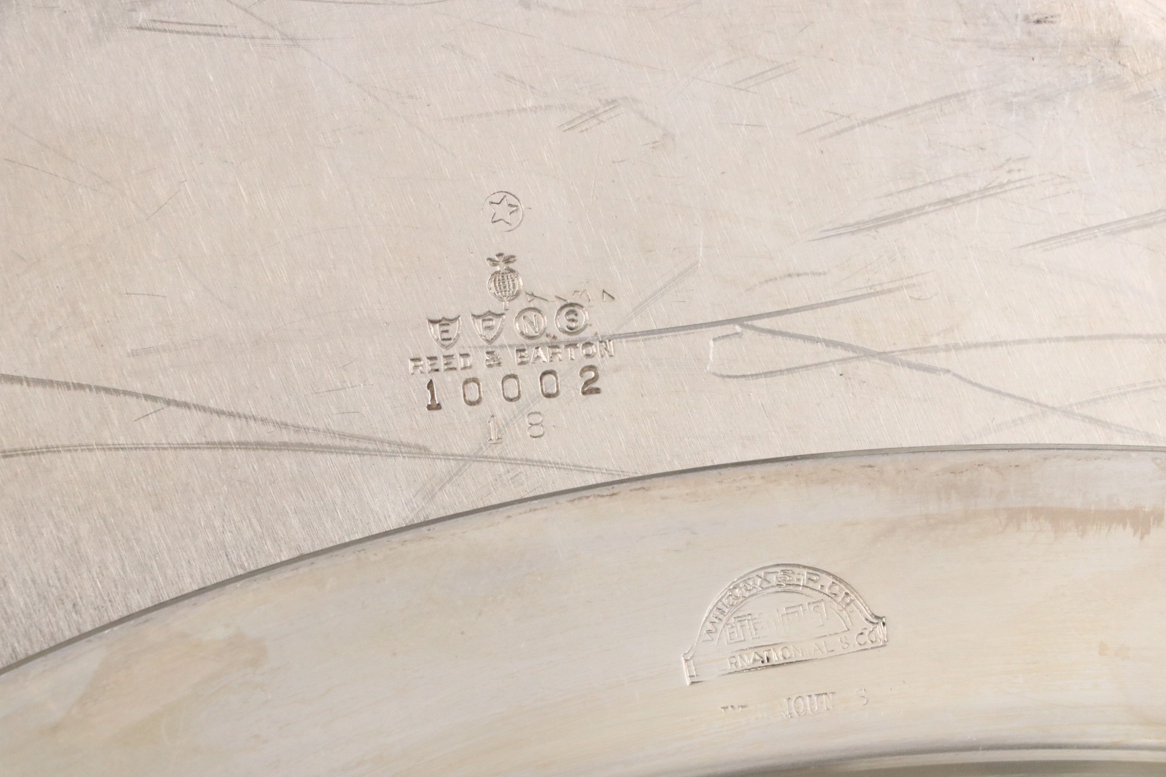 Reed & Barton Oval Serving Platter with Assorted Silver Plate Serveware