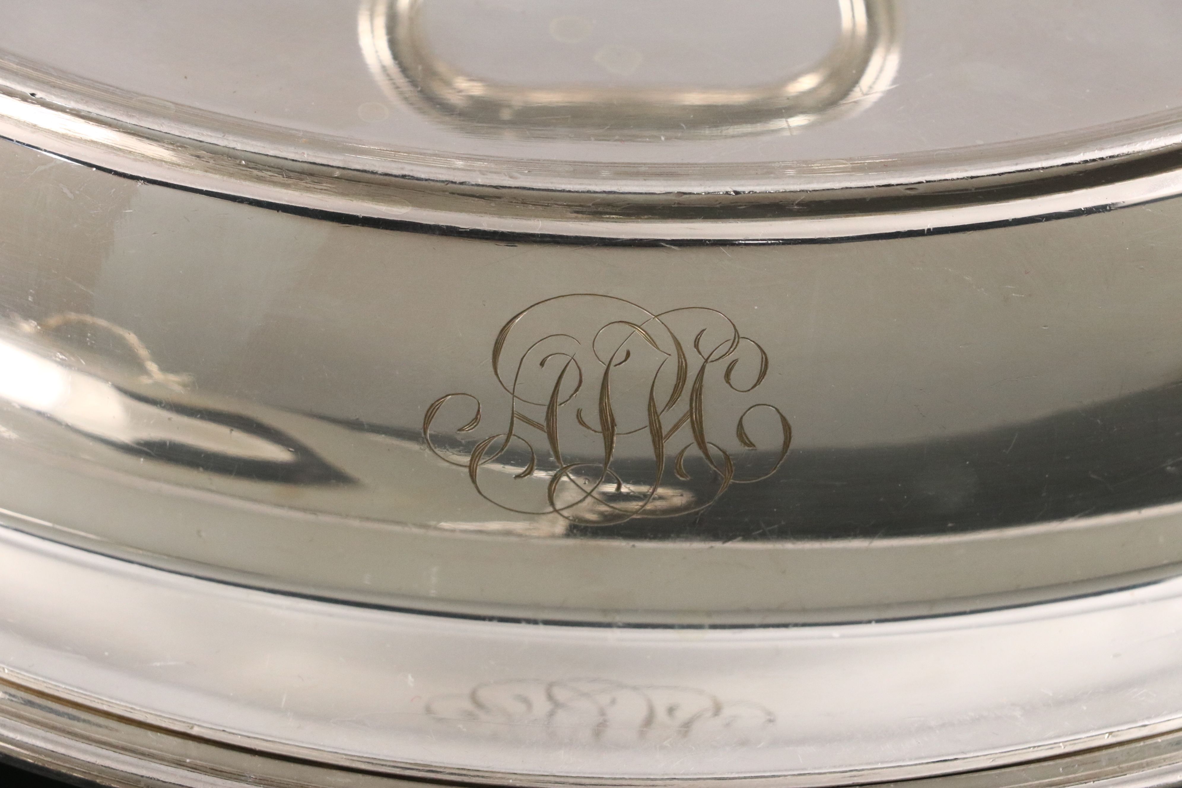 Reed & Barton Oval Serving Platter with Assorted Silver Plate Serveware