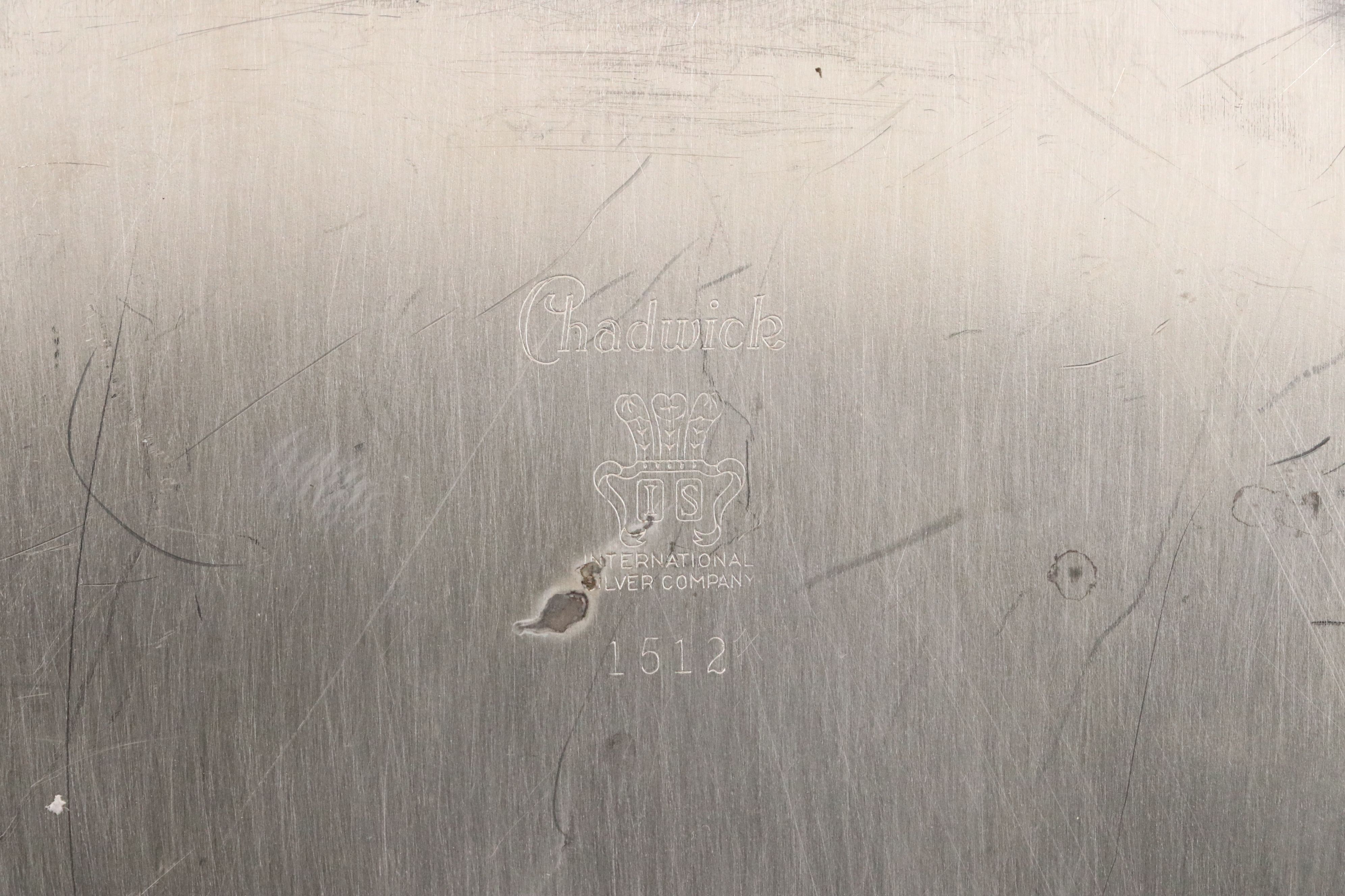 Reed & Barton Oval Serving Platter with Assorted Silver Plate Serveware