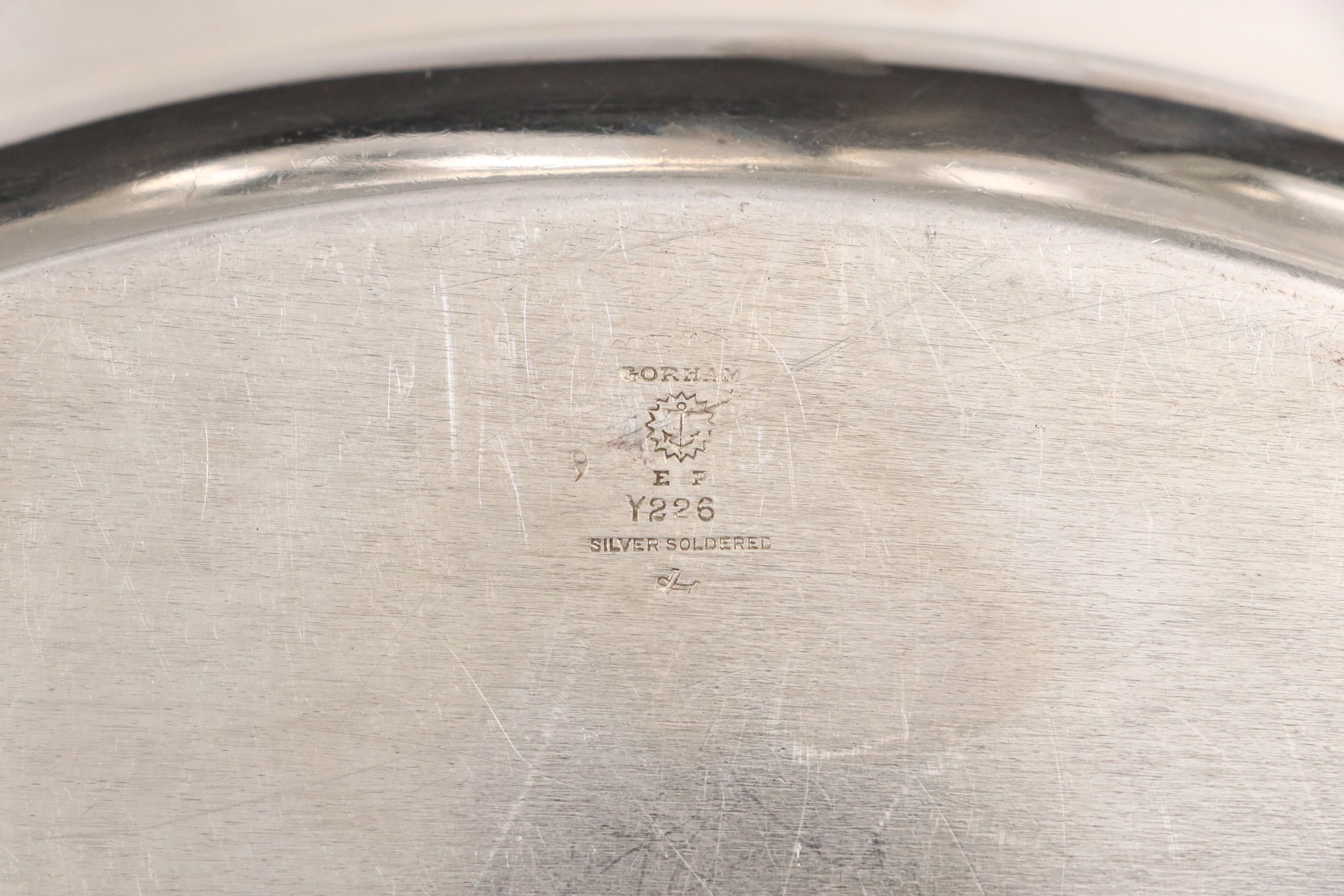 Reed & Barton Oval Serving Platter with Assorted Silver Plate Serveware