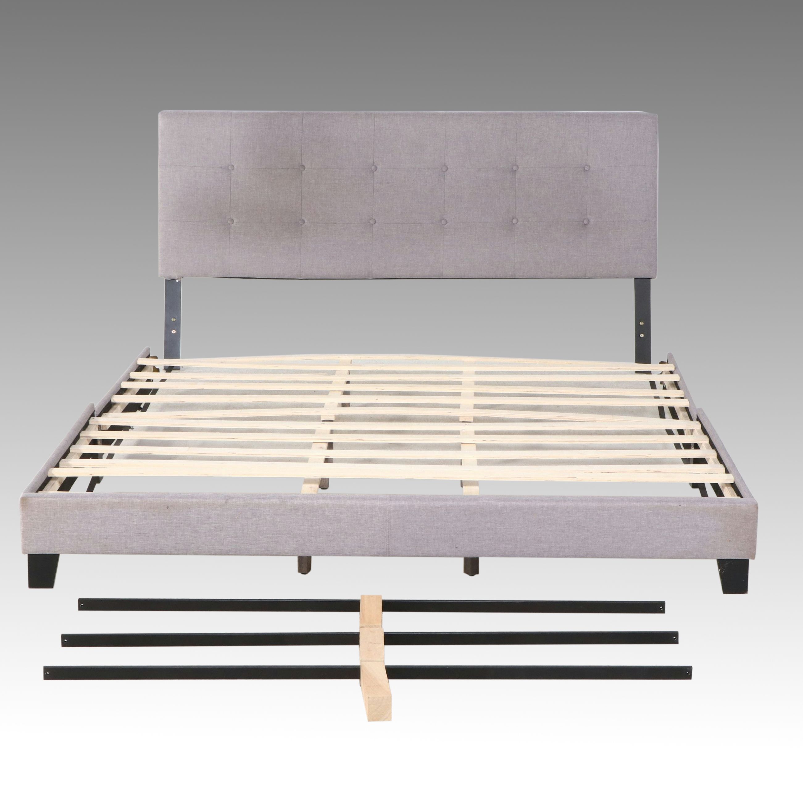 Furinno Contemporary Upholstered Bed Frame