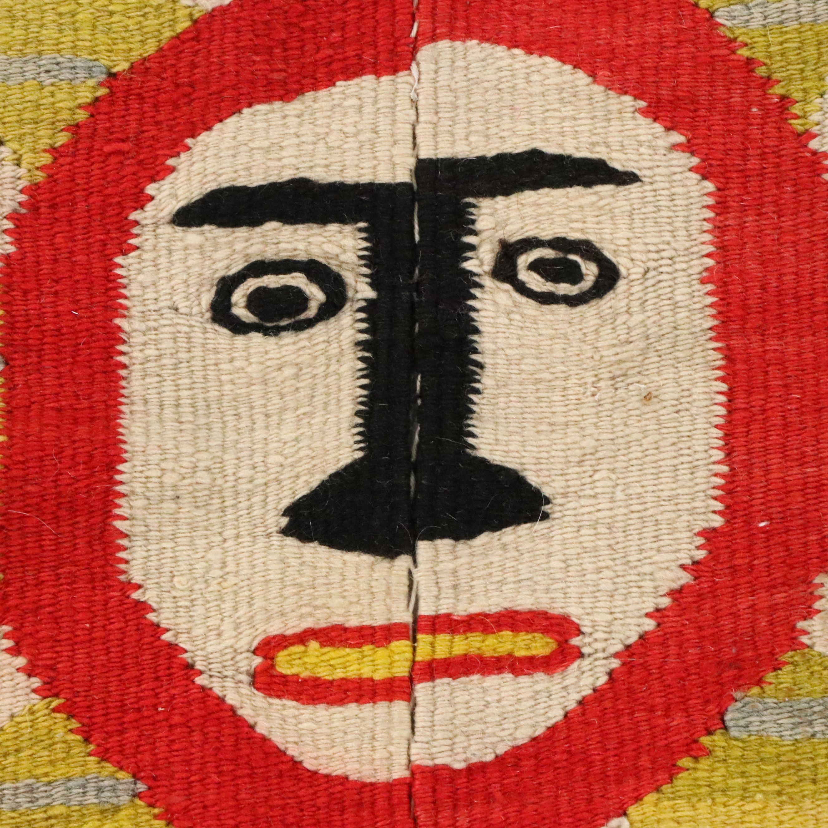 4'5 x 6'7 Handwoven Mexican Oaxaca Area Rug