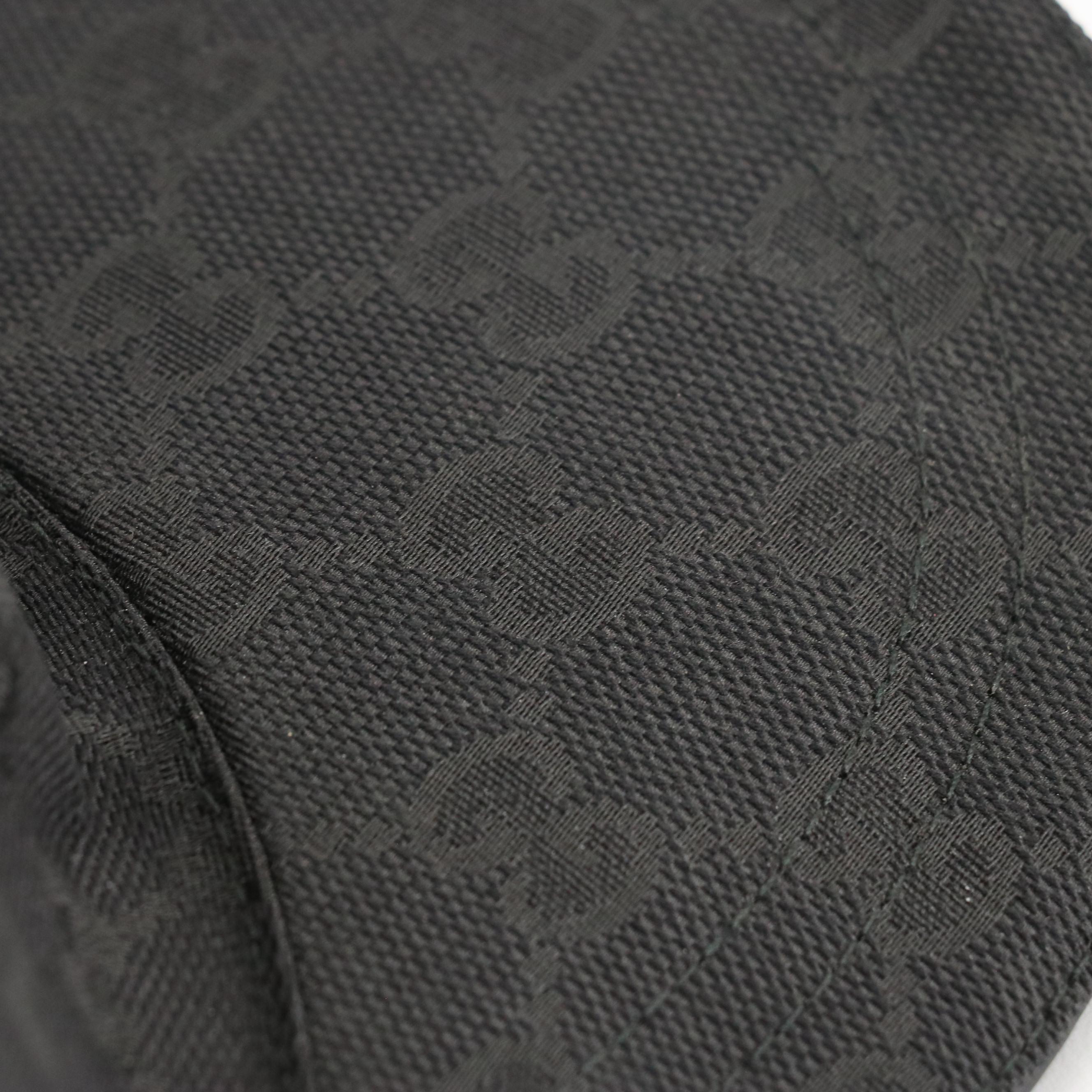 Gucci Black Web Striped Canvas Baseball Cap