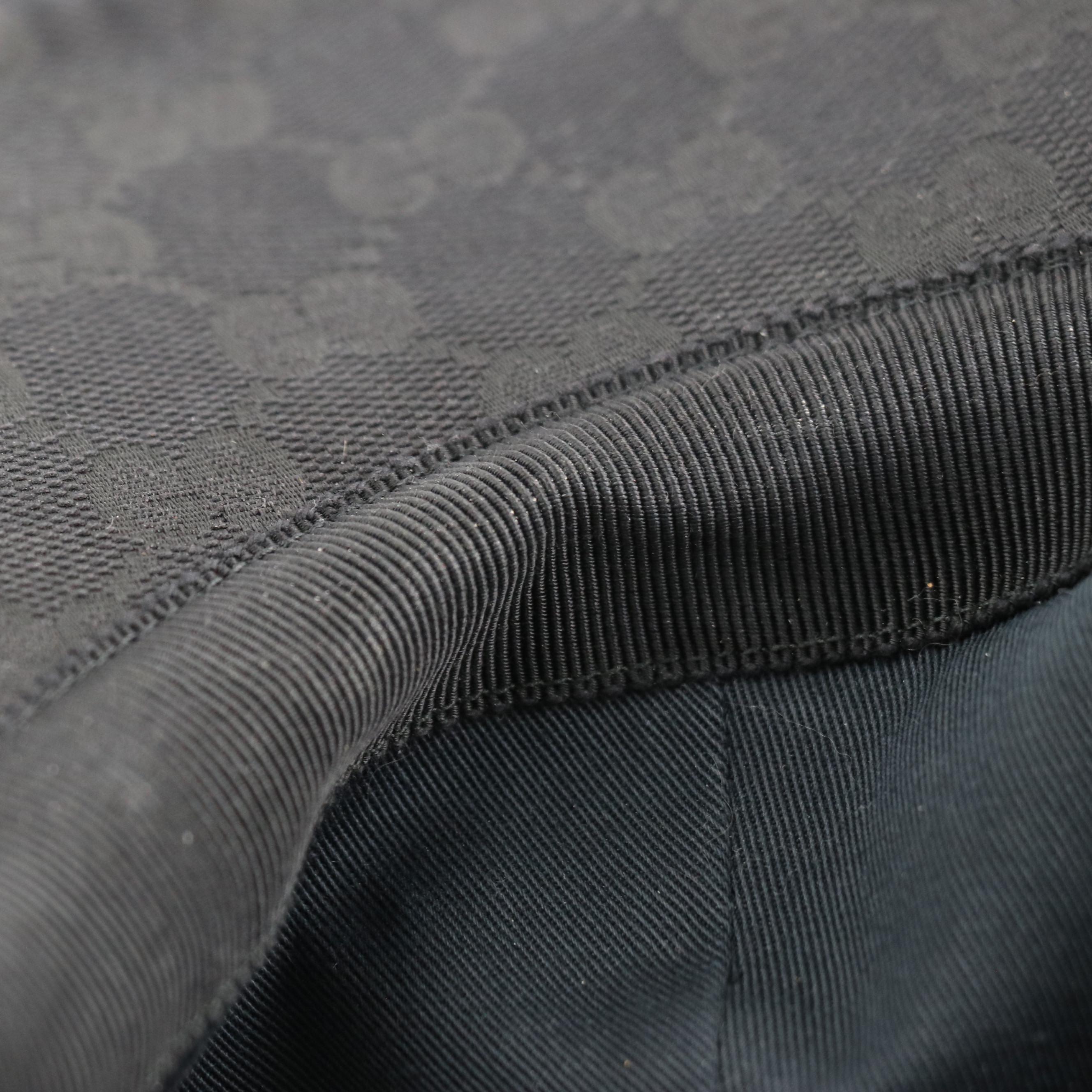 Gucci Black Web Striped Canvas Baseball Cap