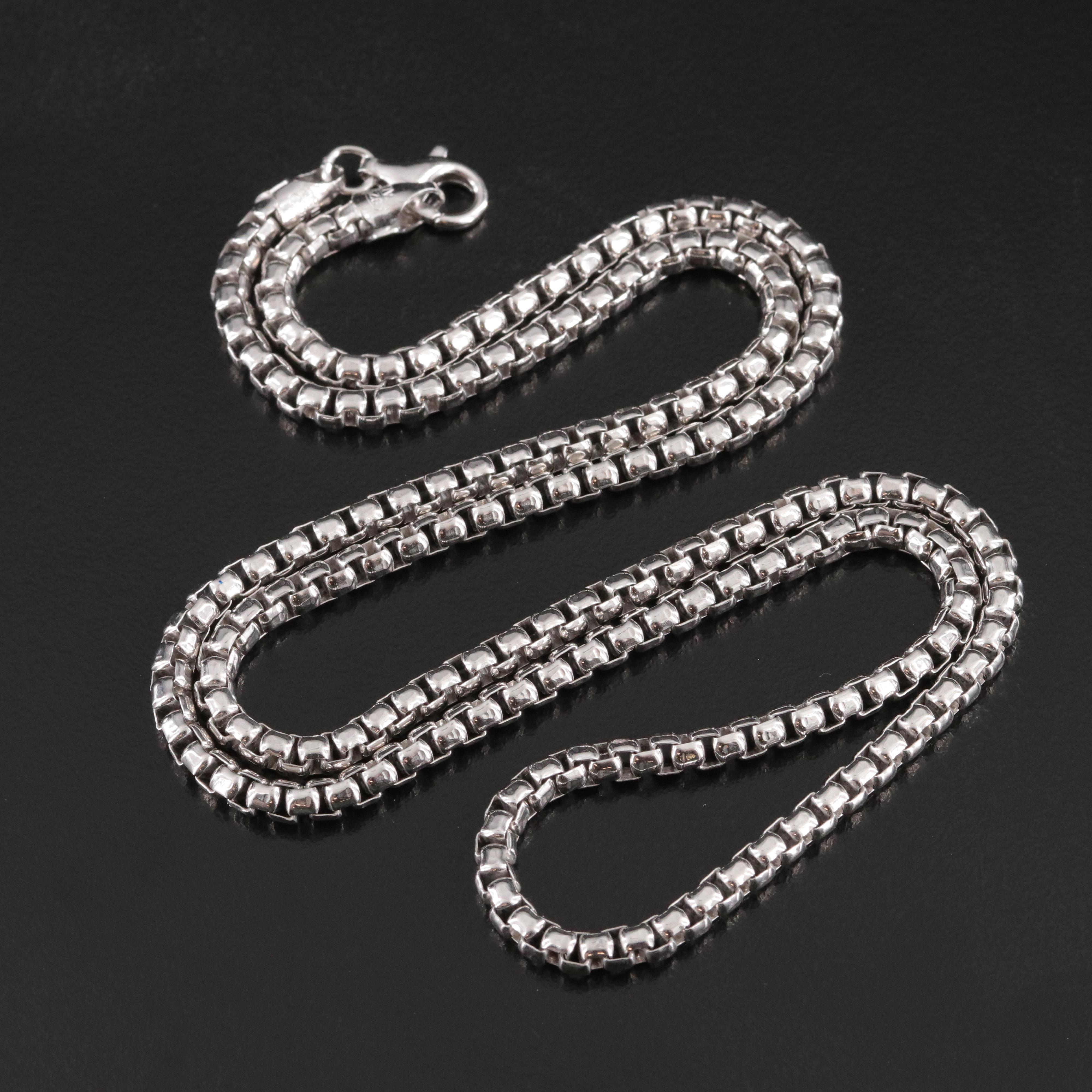 Sterling Box Chain Necklace