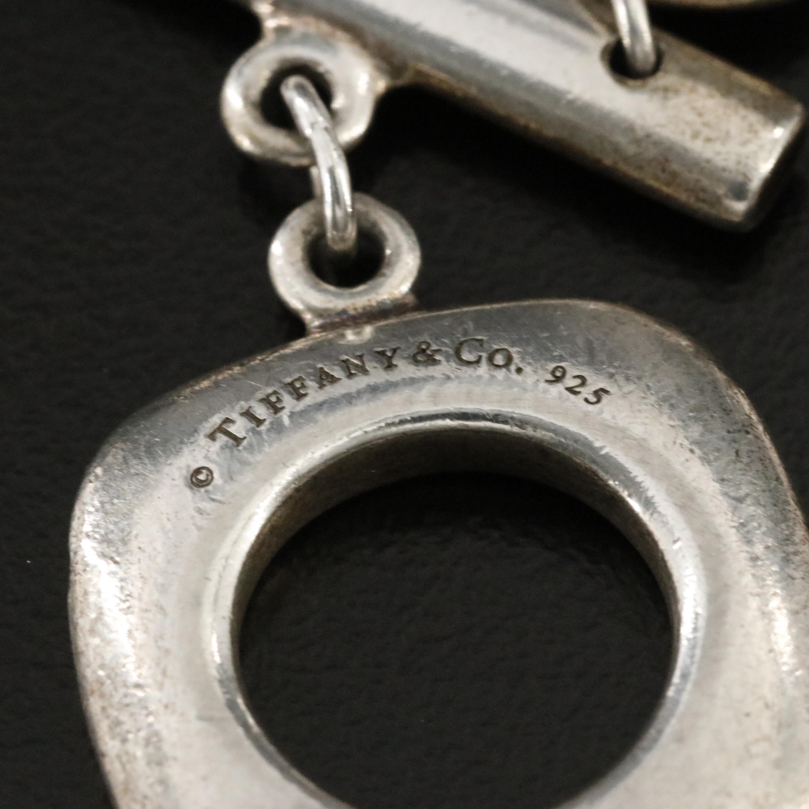 Tiffany & Co. Sterling Double Row Cushion Square Link Bracelet