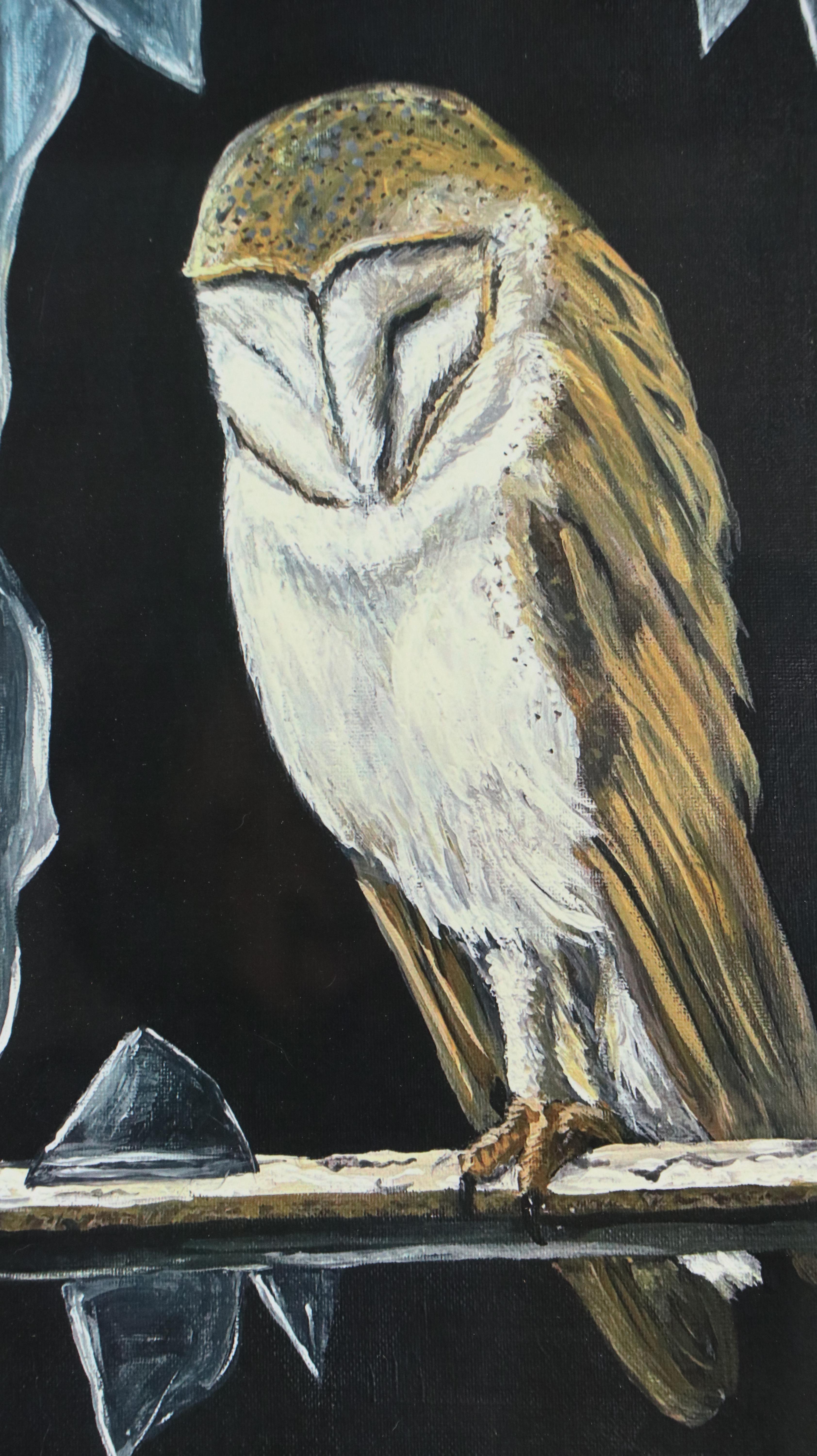 Joanne Young Offset Lithograph "Barn Owl," Late 20th Century