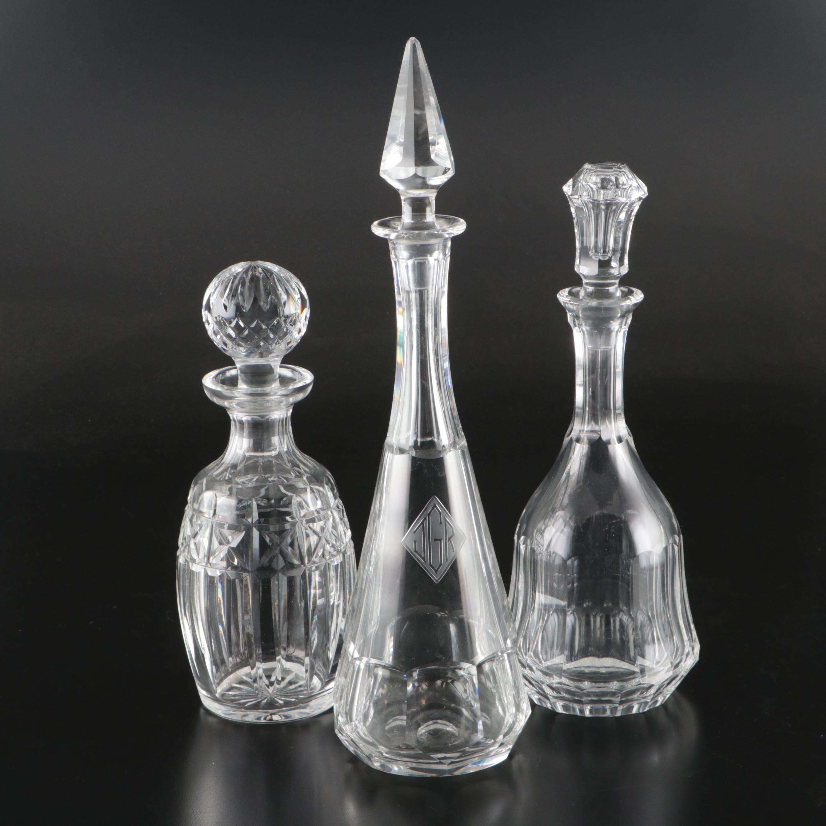 Waterford "Kylemore" and Other Cut Crystal Decanters
