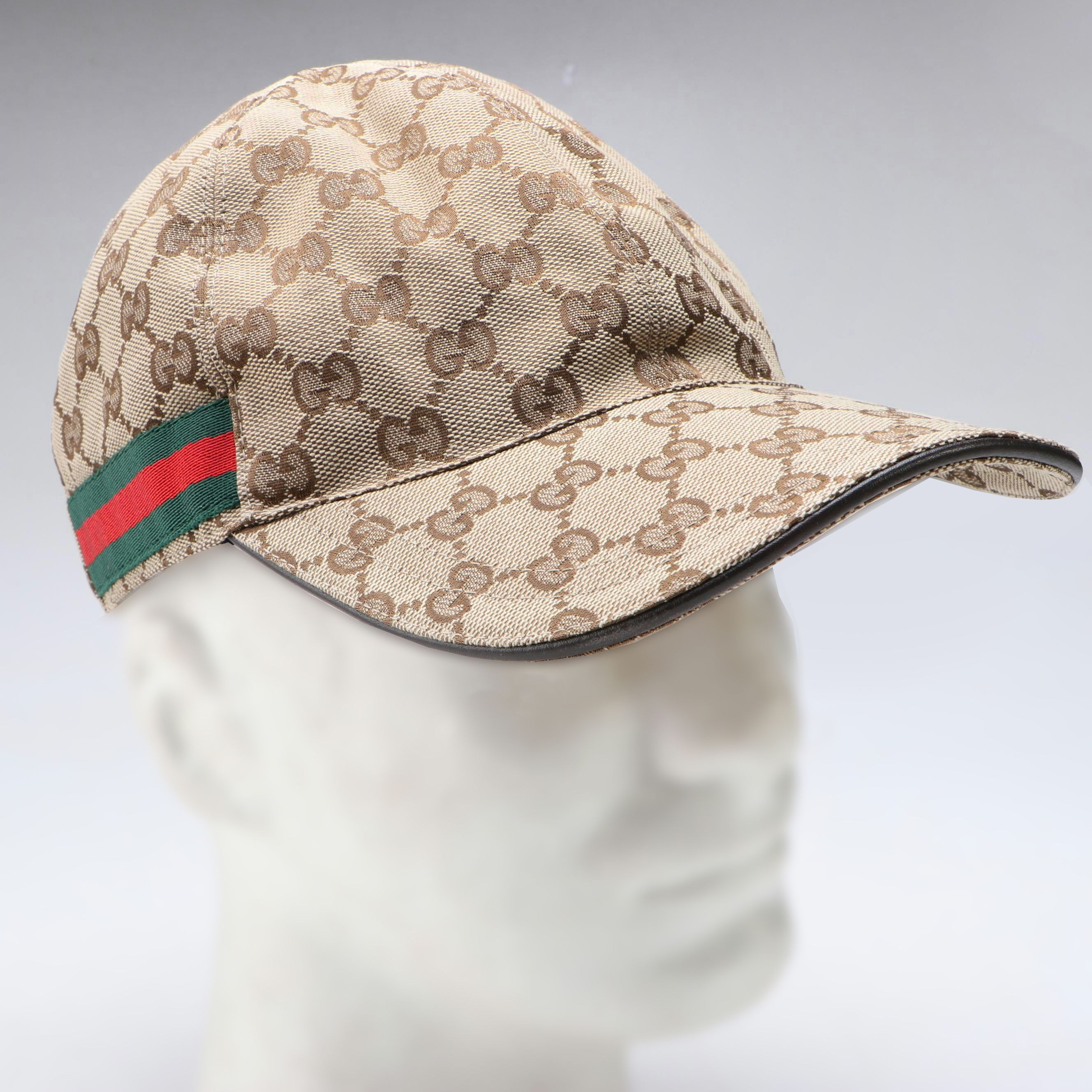 Gucci Web Striped GG Canvas Baseball Cap