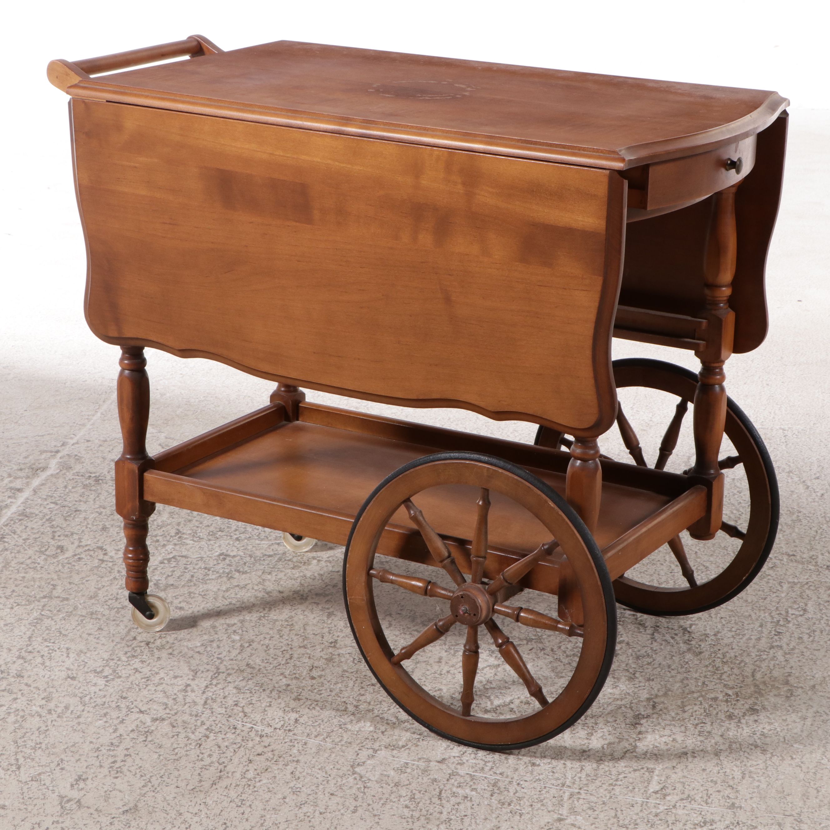 Early American Style Maple Tea Cart