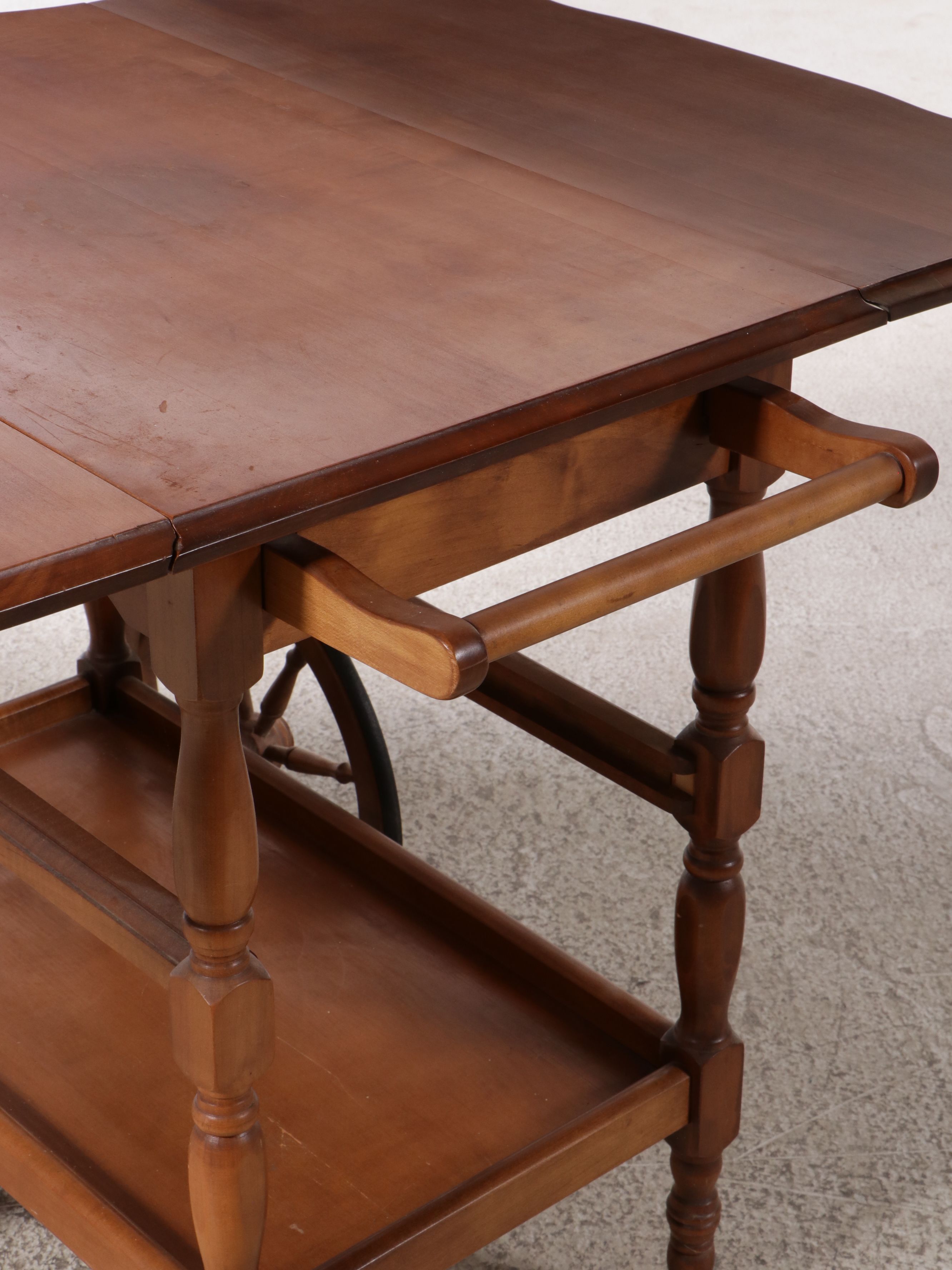 Early American Style Maple Tea Cart