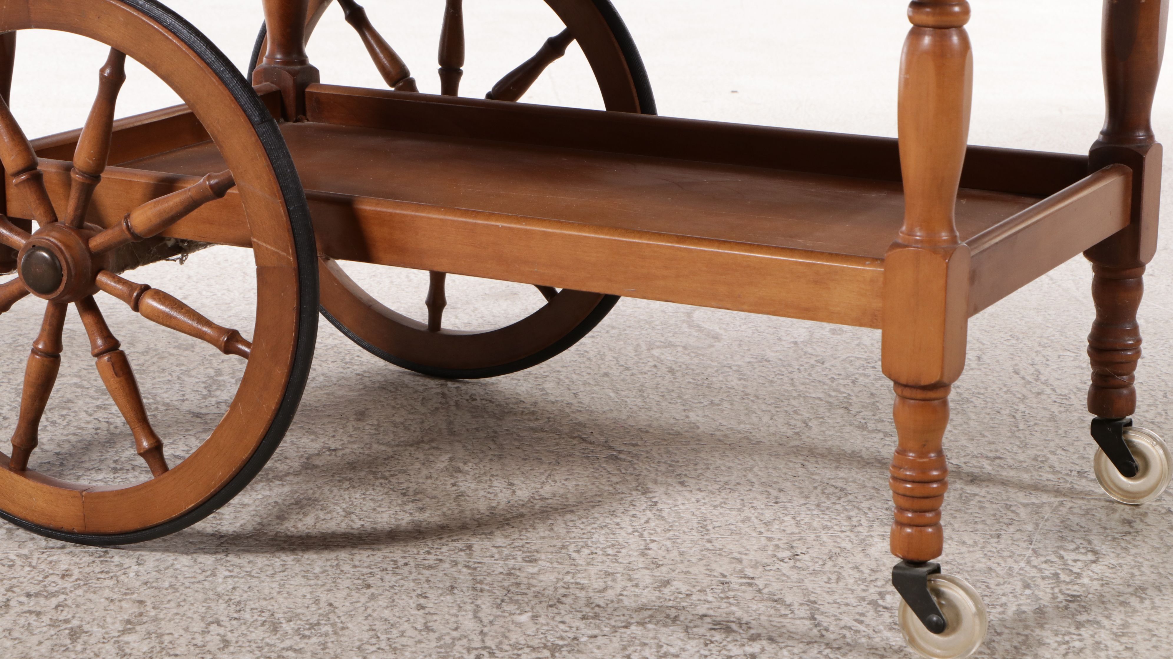 Early American Style Maple Tea Cart