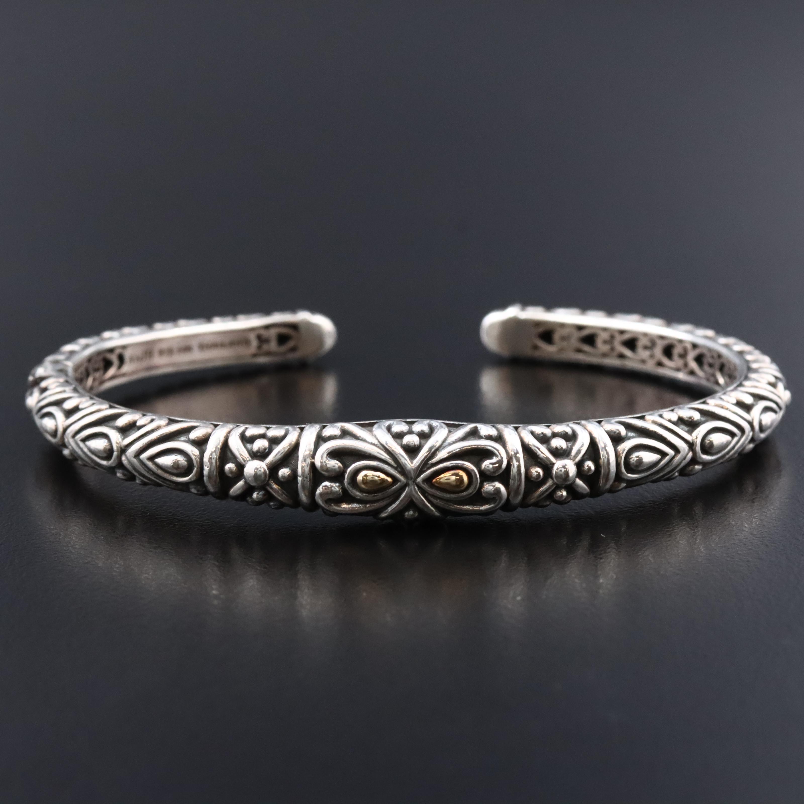Angela by John  Hardy Sterling Cuff with 14K Accents