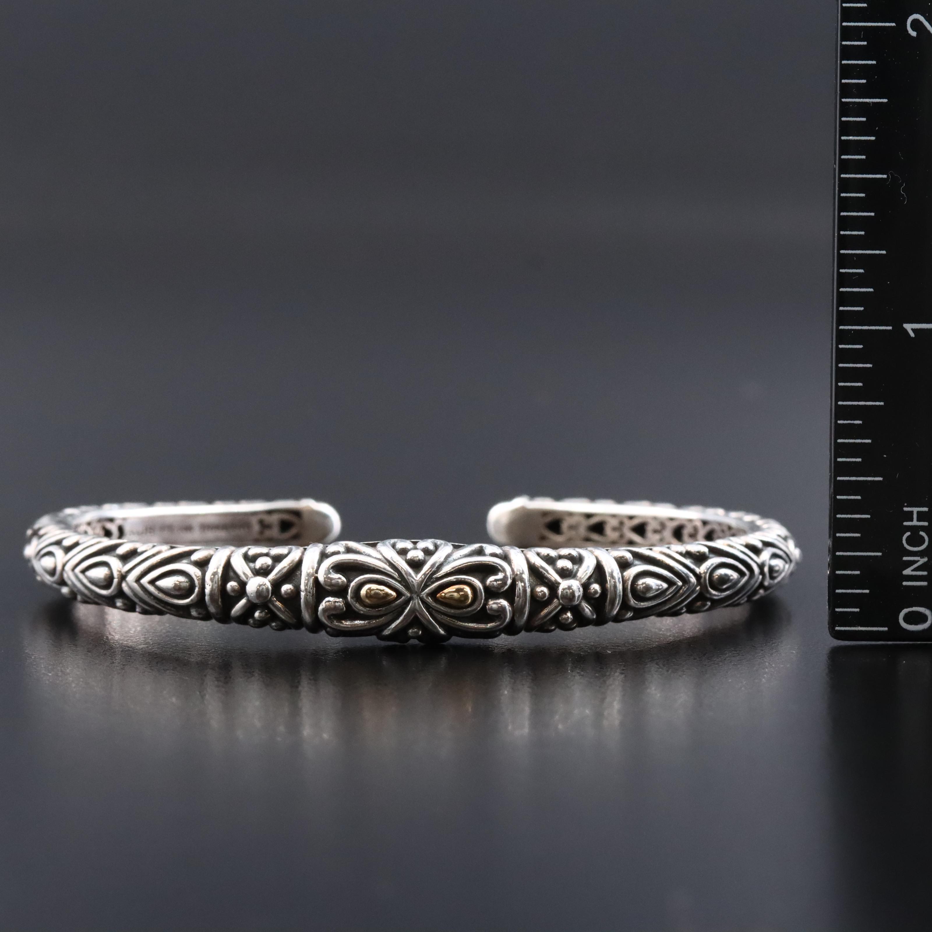 Angela by John  Hardy Sterling Cuff with 14K Accents
