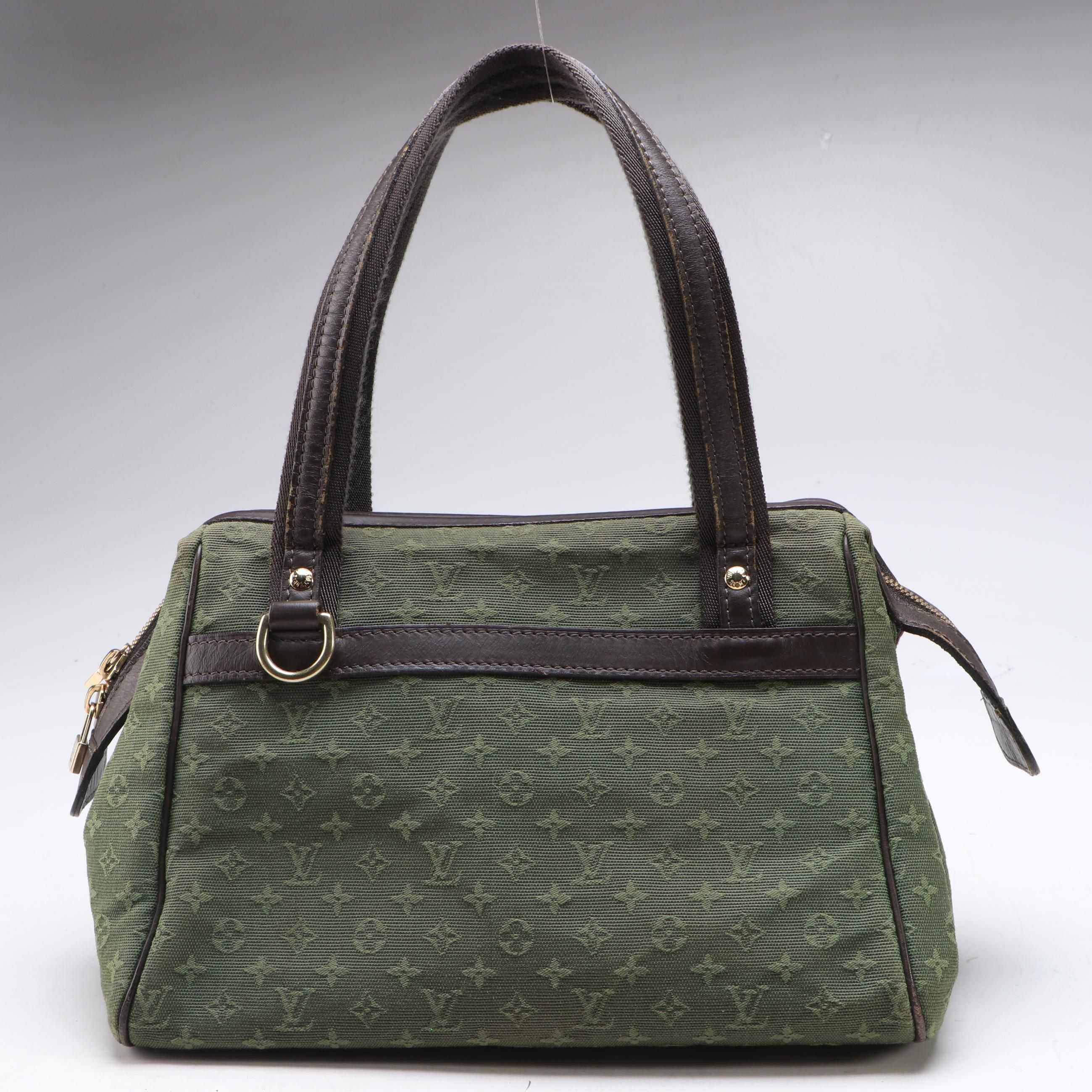 Louis Vuitton Josephine PM Shoulder Bag in Green Mini Lin Monogram Canvas