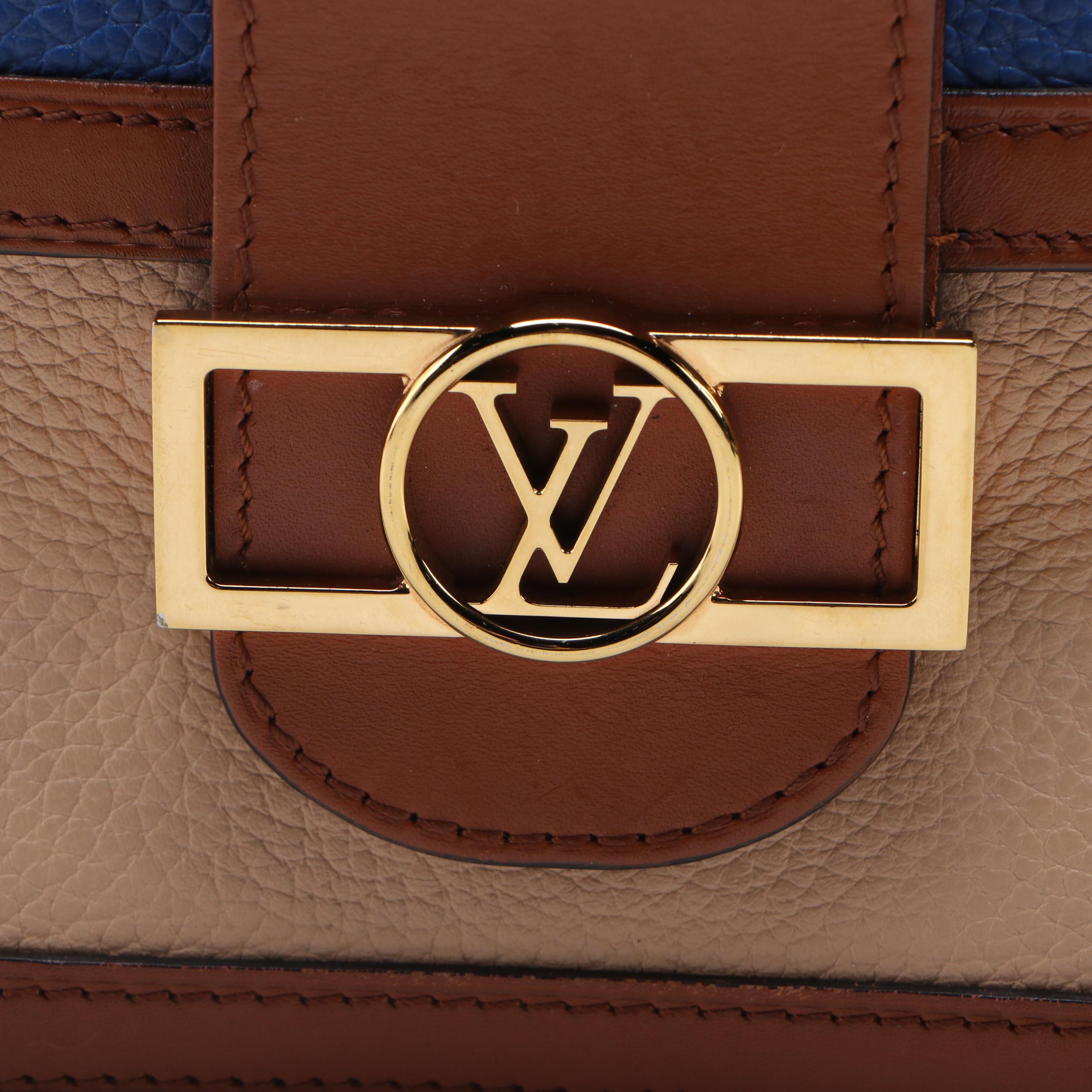 Louis Vuitton Dauphine MM Bag in Color Block Taurillon Leather