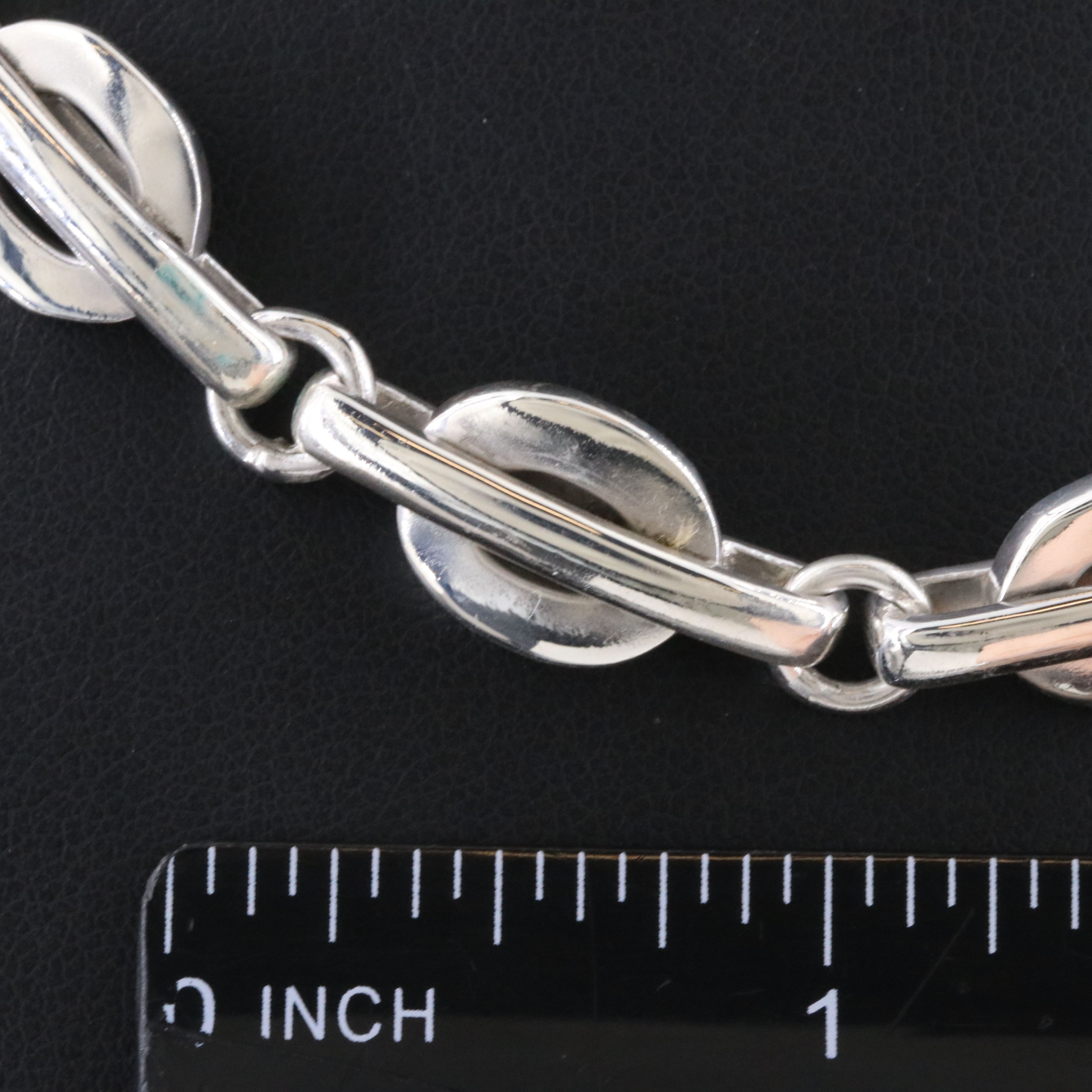 Mexican Modernist Sterling Link Necklace
