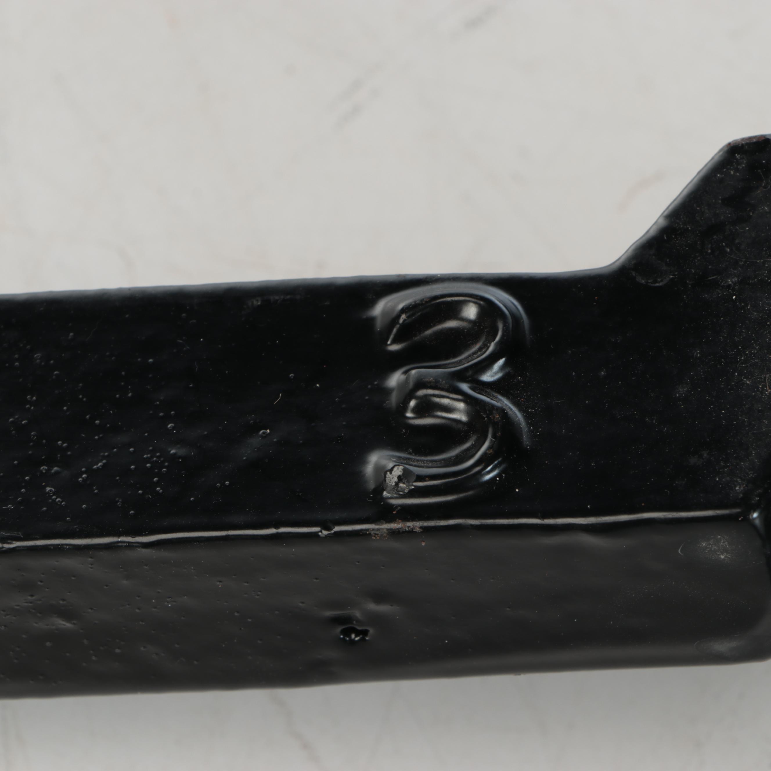 Arts and Crafts Style Painted Cast Iron Andirons, Early to Mid-20th Century