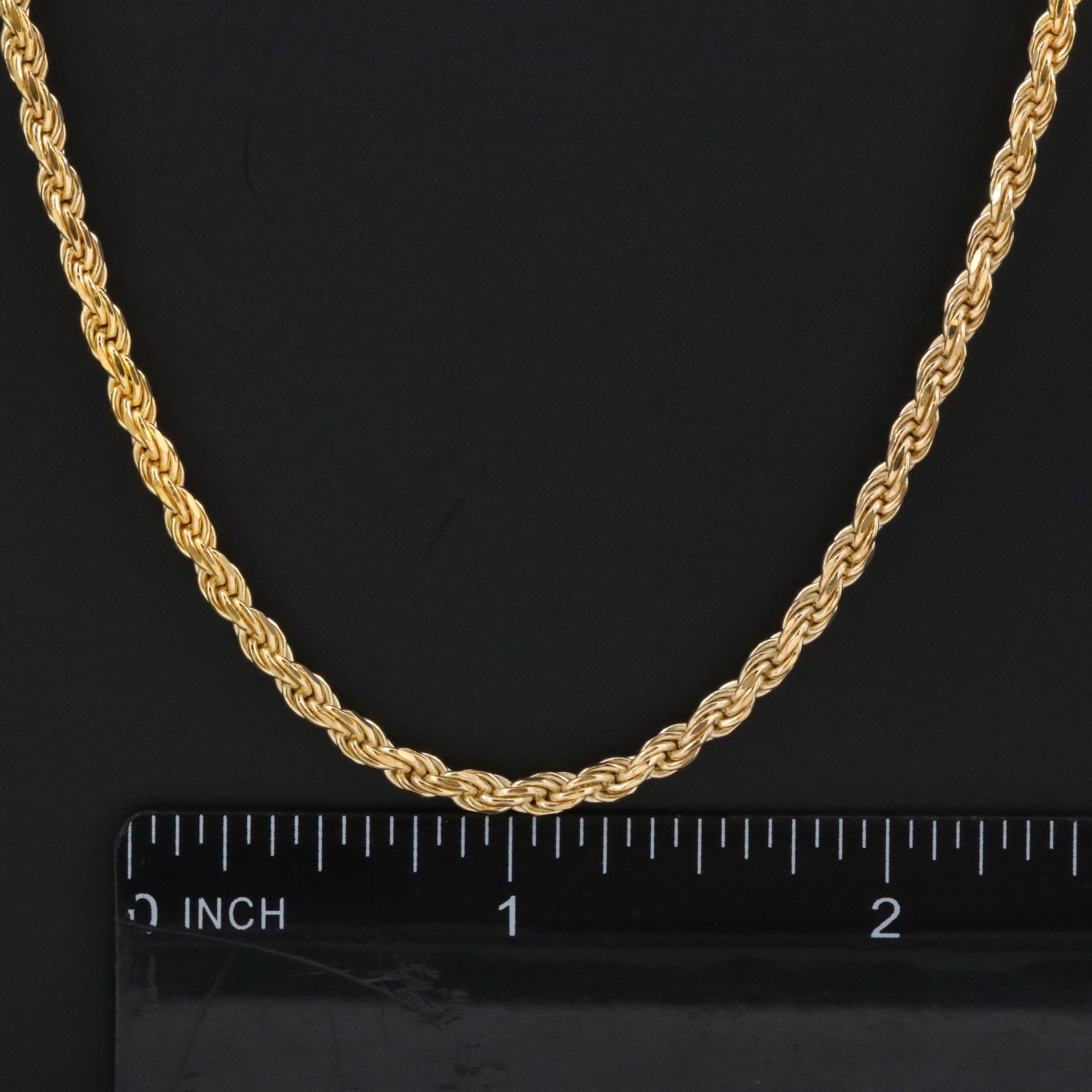 Italian Sterling Braided Rope Chain Necklace