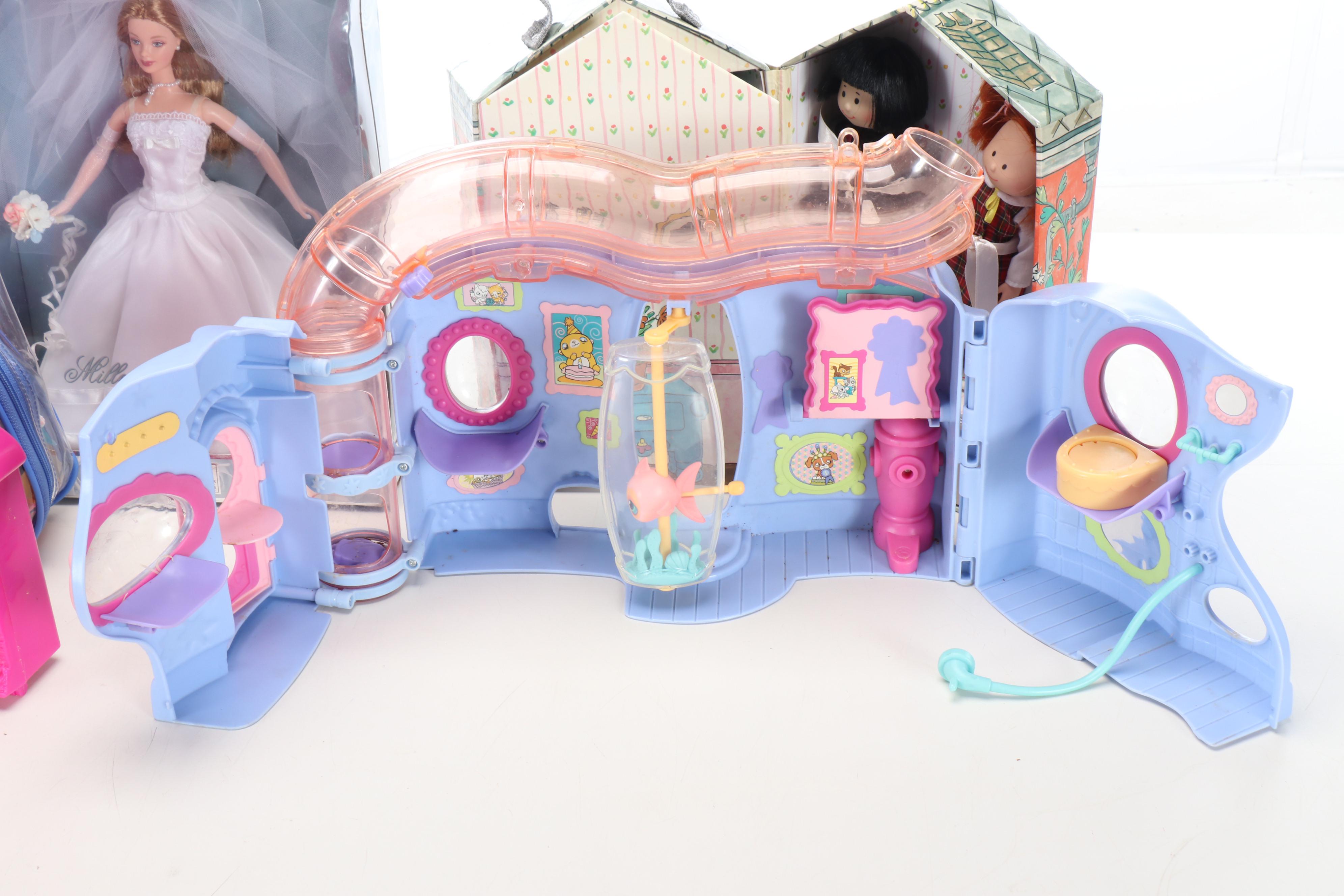 Polly Pocket Wizard of Oz Playset, Millennium Wedding Barbie with More Toys