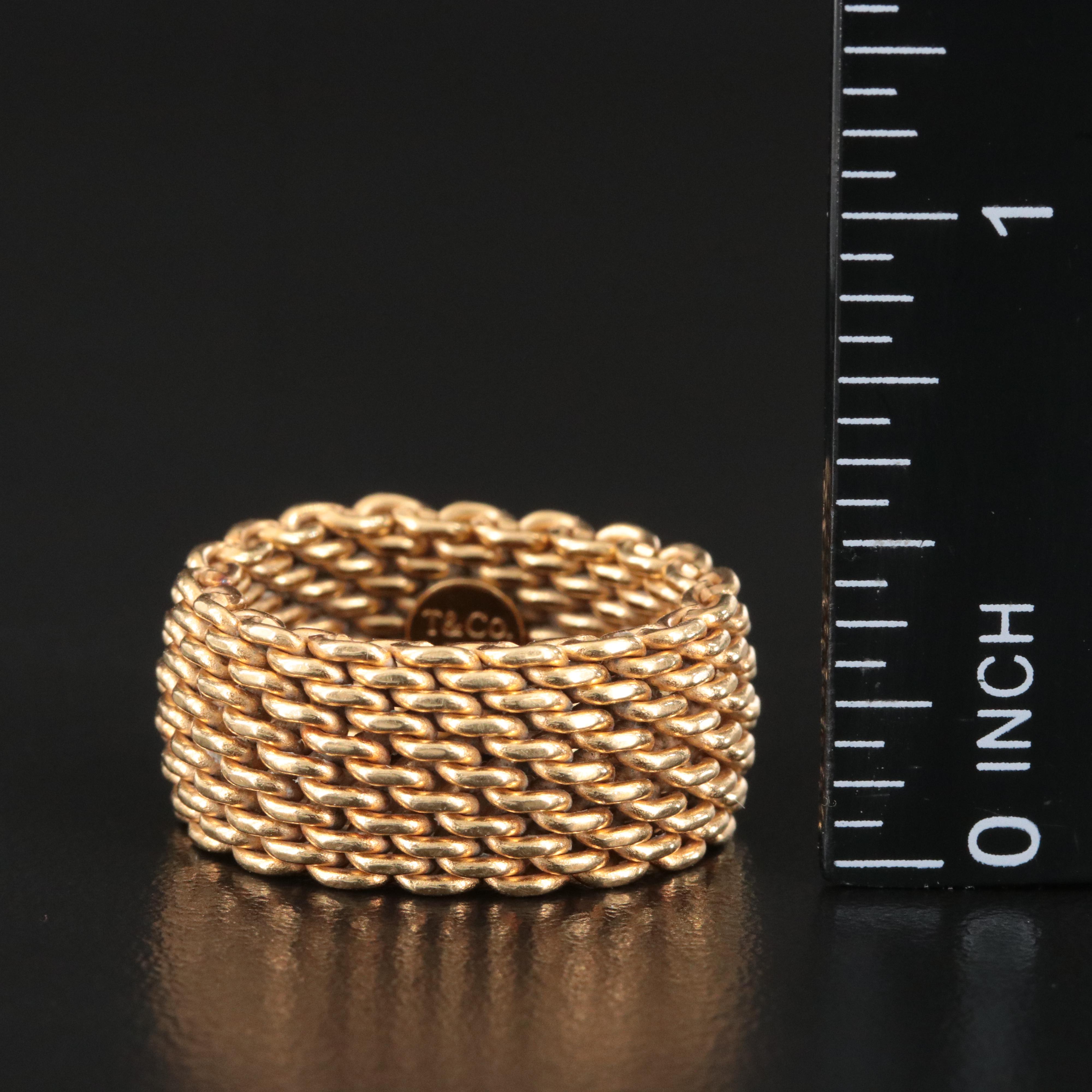 Tiffany & Co. Somerset 18K Mesh Ring