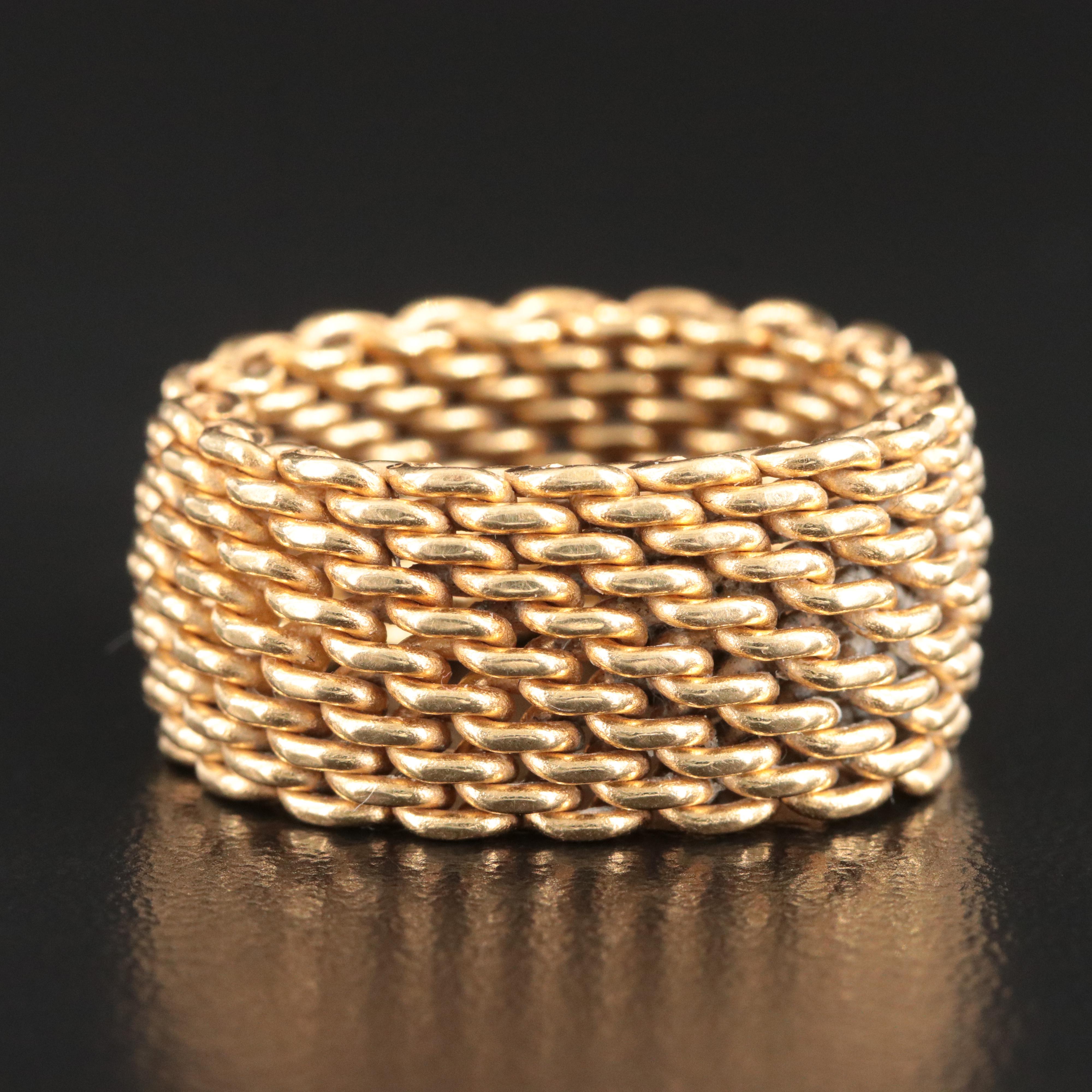 Tiffany & Co. Somerset 18K Mesh Ring