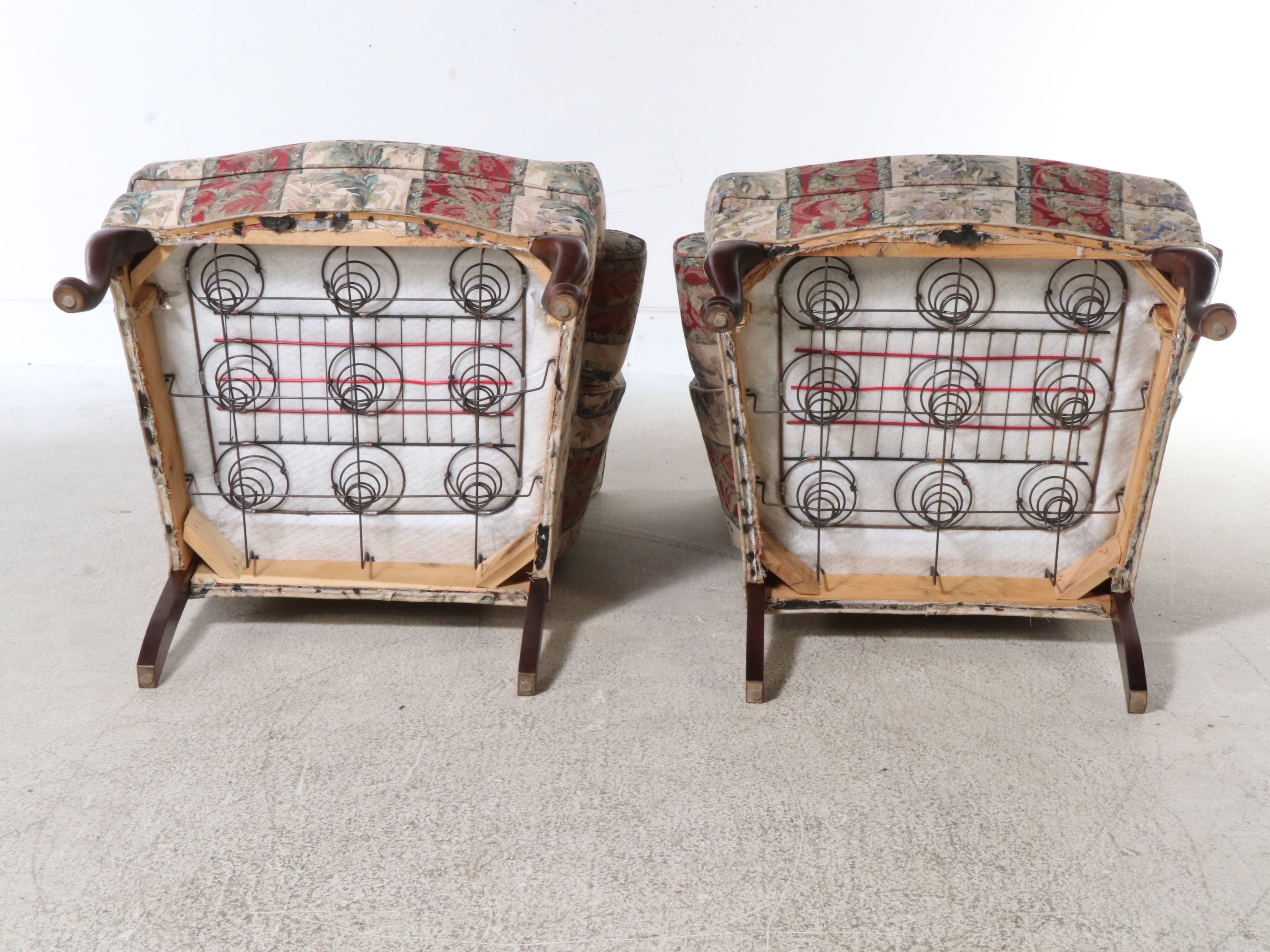 Lexington Upholstery Co. Queen Anne Style Wingback Chairs