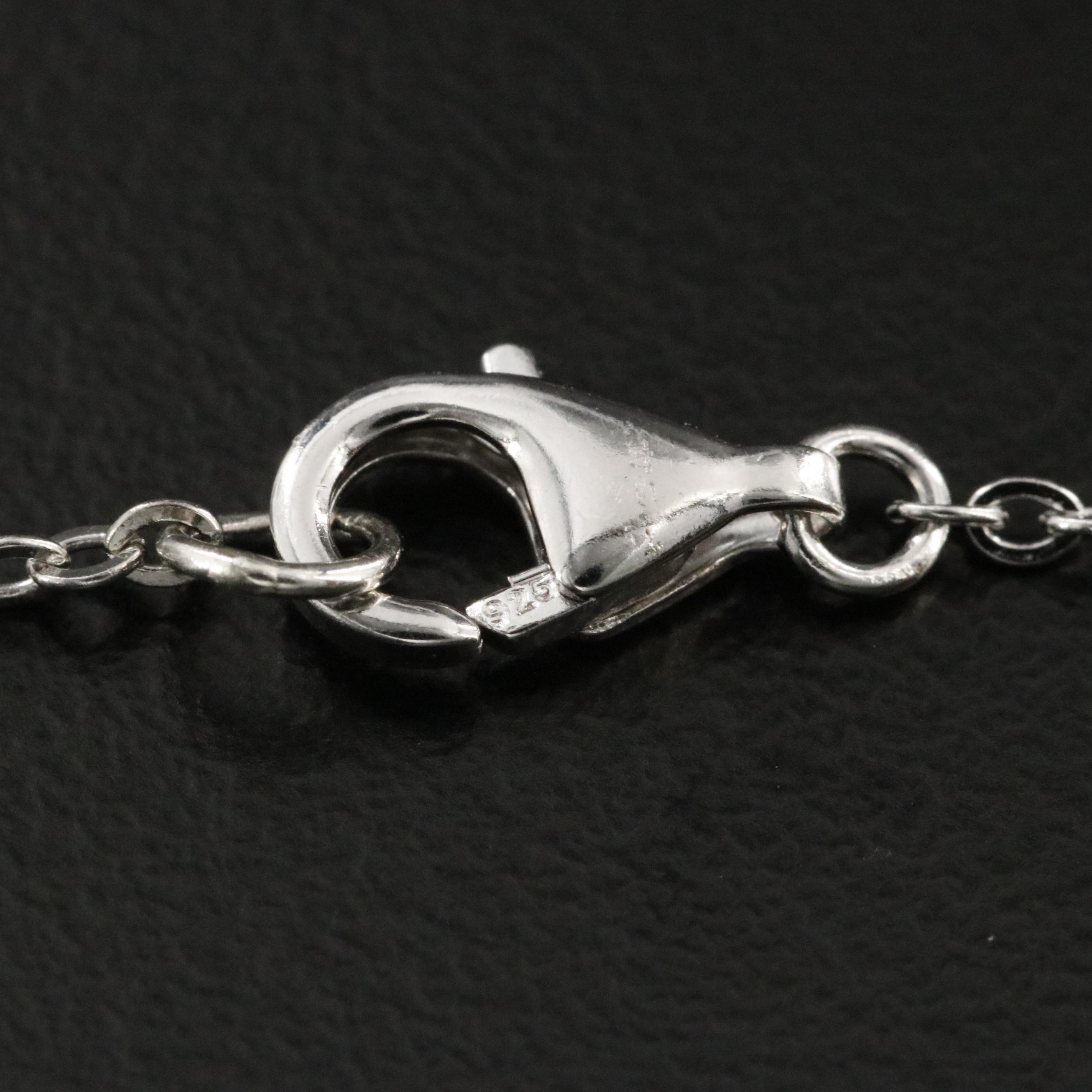 Sterling Quatrefoil Station Necklace