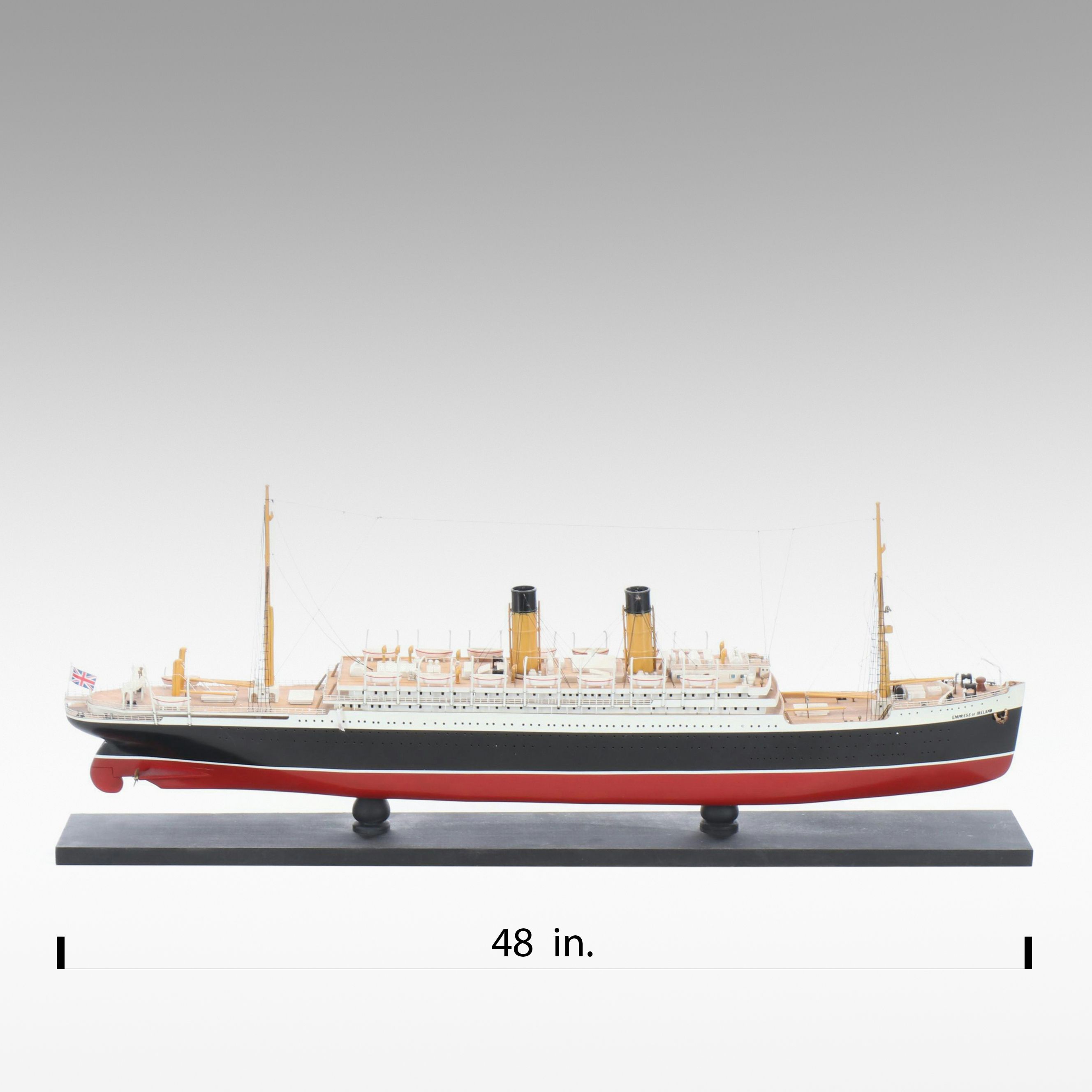 Handcrafted "Empress of Ireland" Wooden Model Ship
