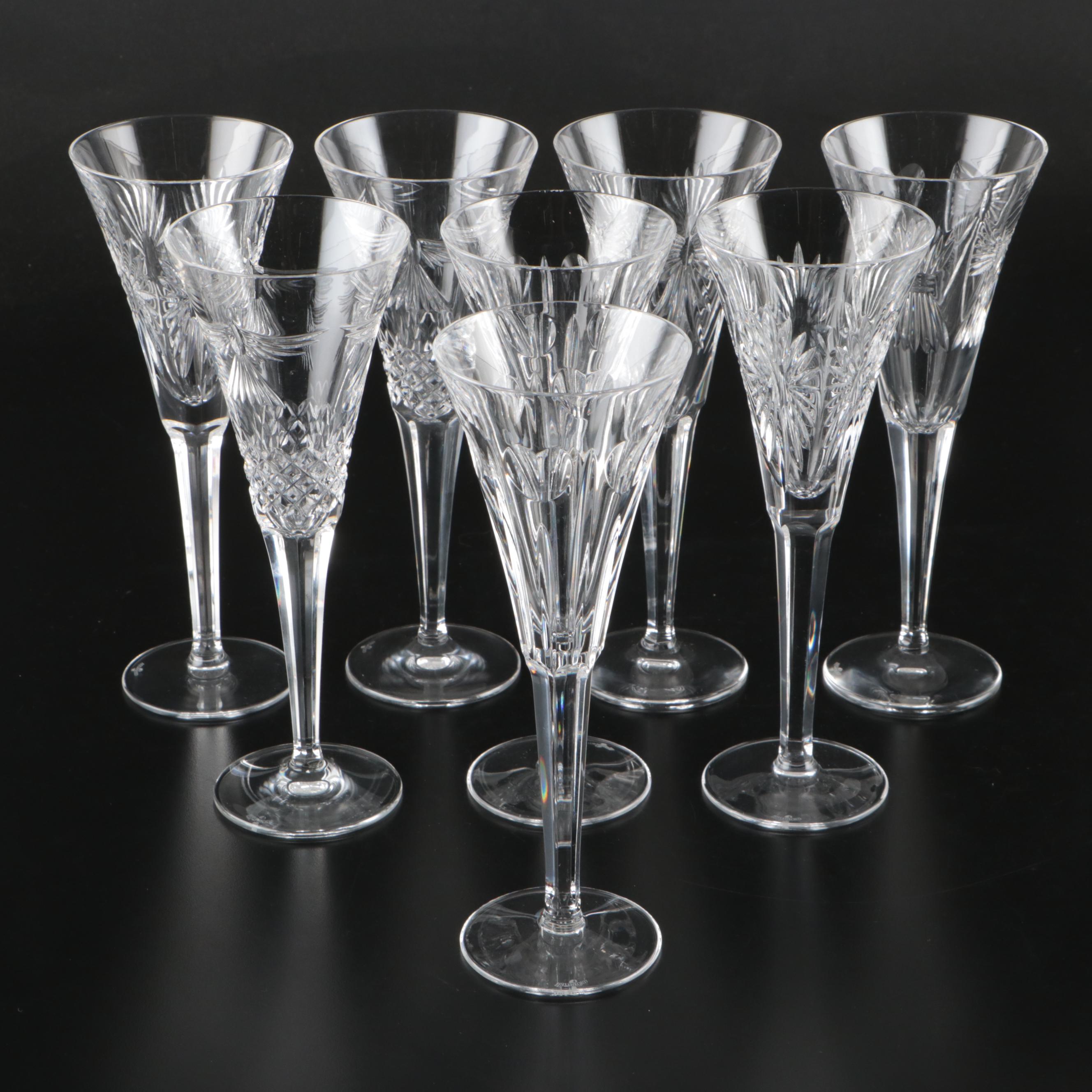 Waterford "Millennium Series" Crystal Champagne Flutes