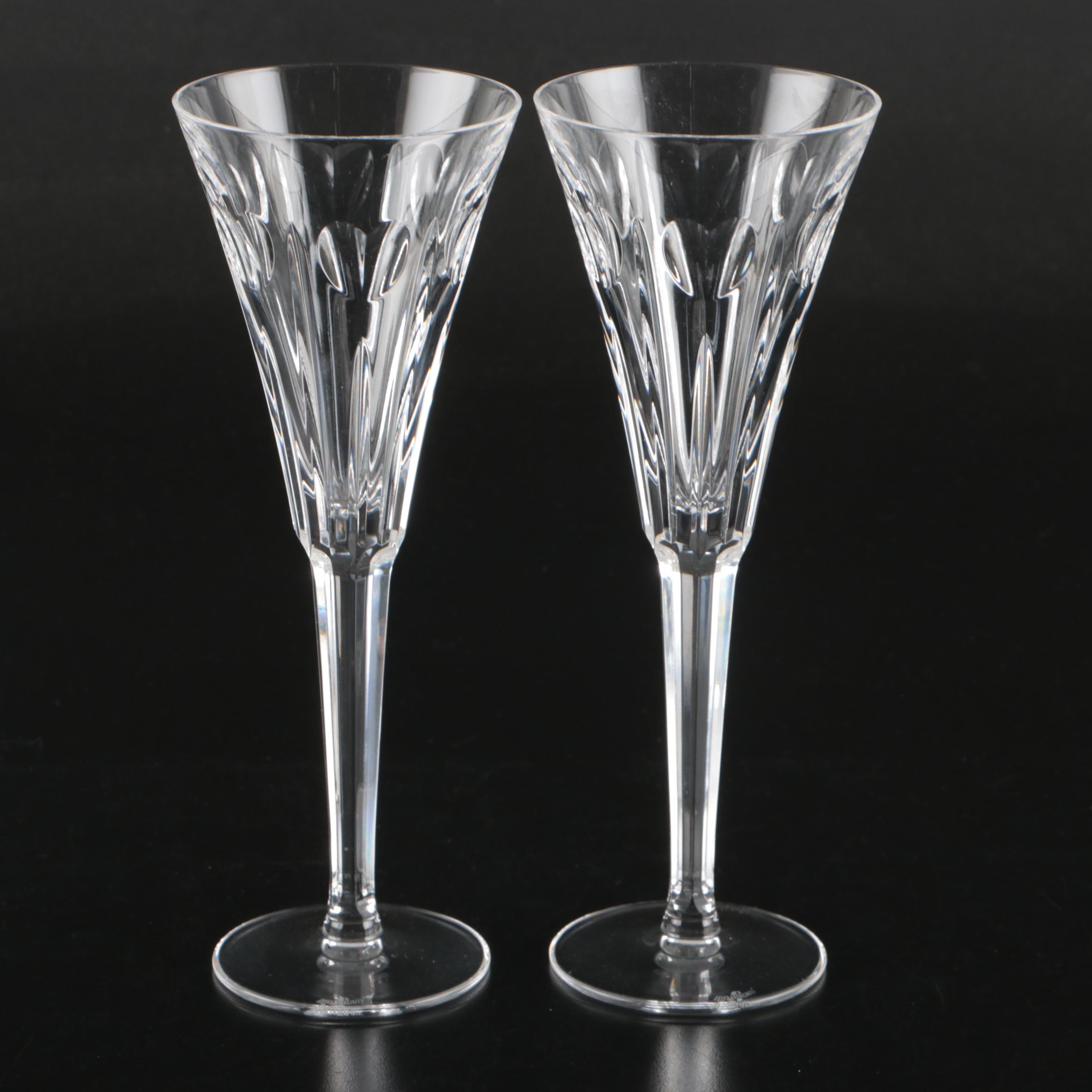 Waterford "Millennium Series" Crystal Champagne Flutes