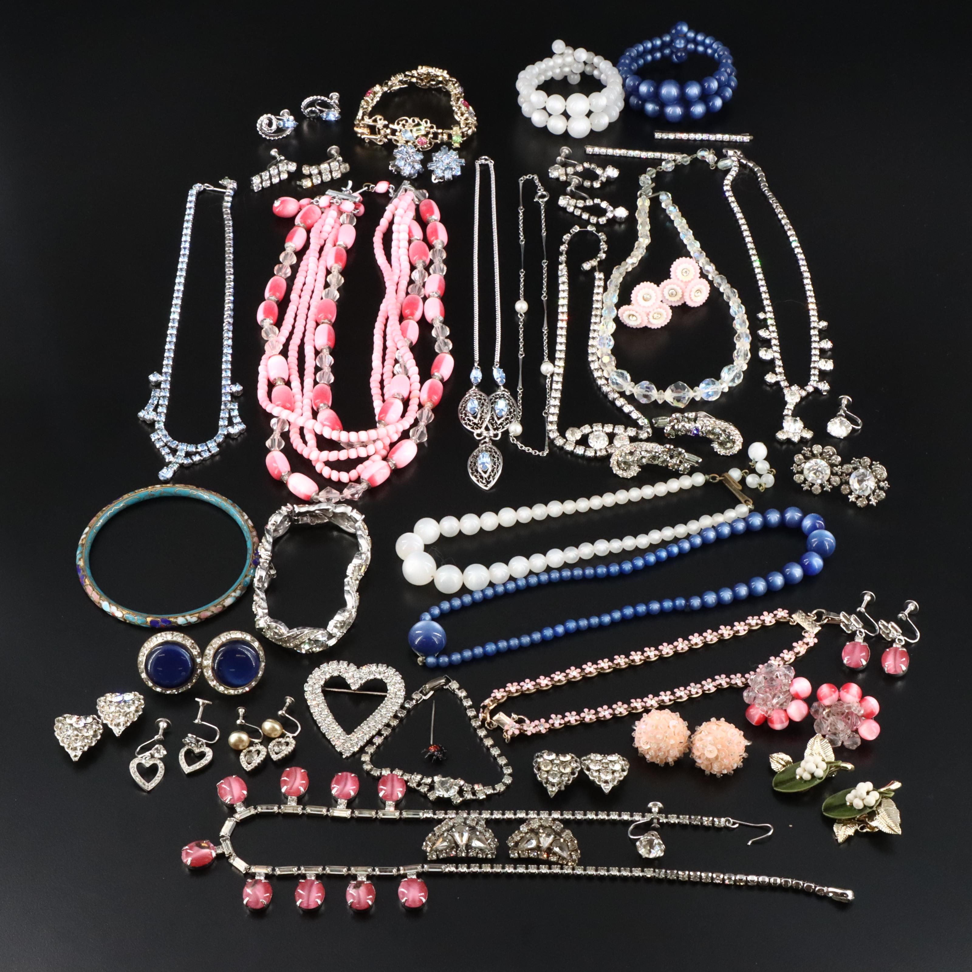 Juliana Earrings, Sterling and Trifari Featured in 1940s Jewelry Collection