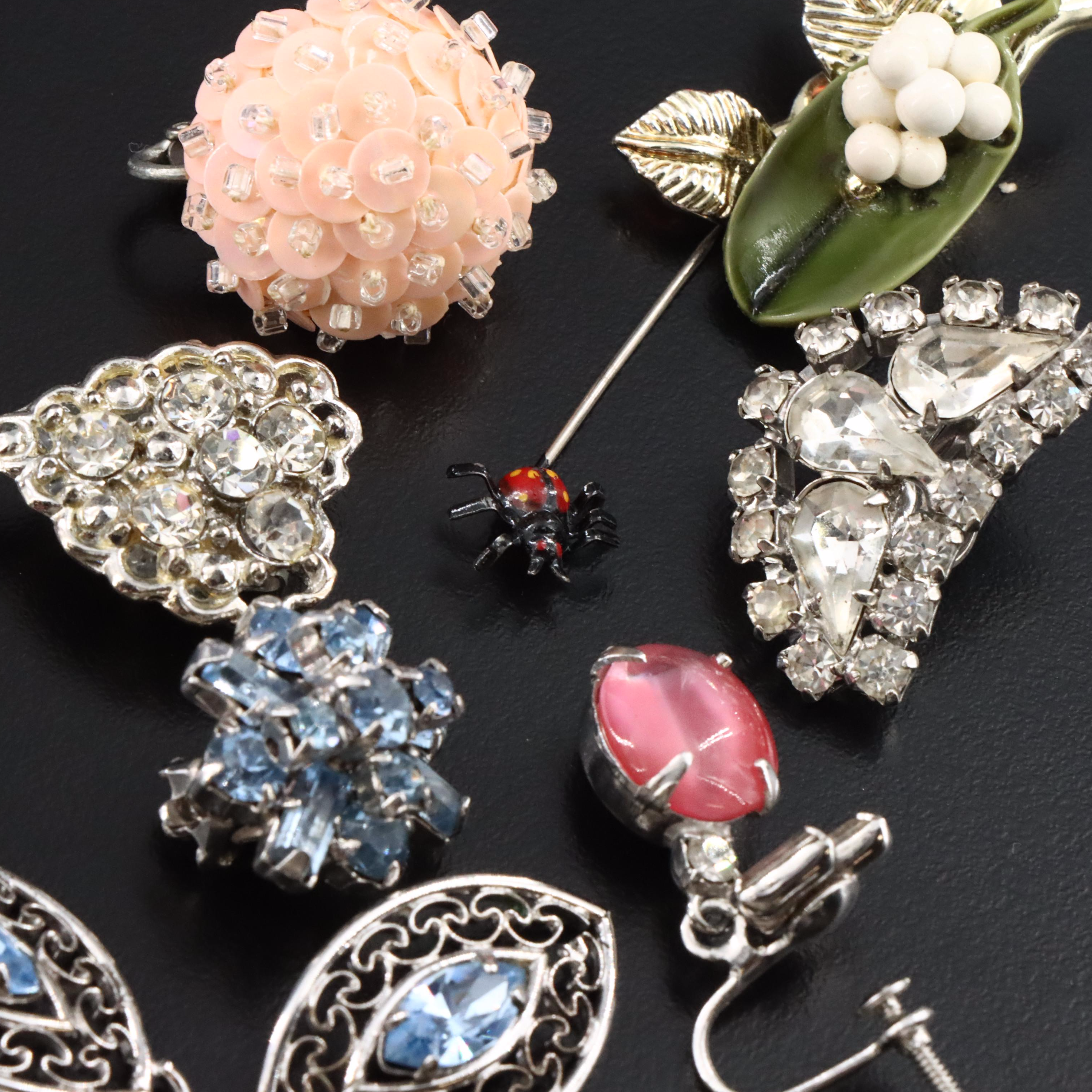 Juliana Earrings, Sterling and Trifari Featured in 1940s Jewelry Collection