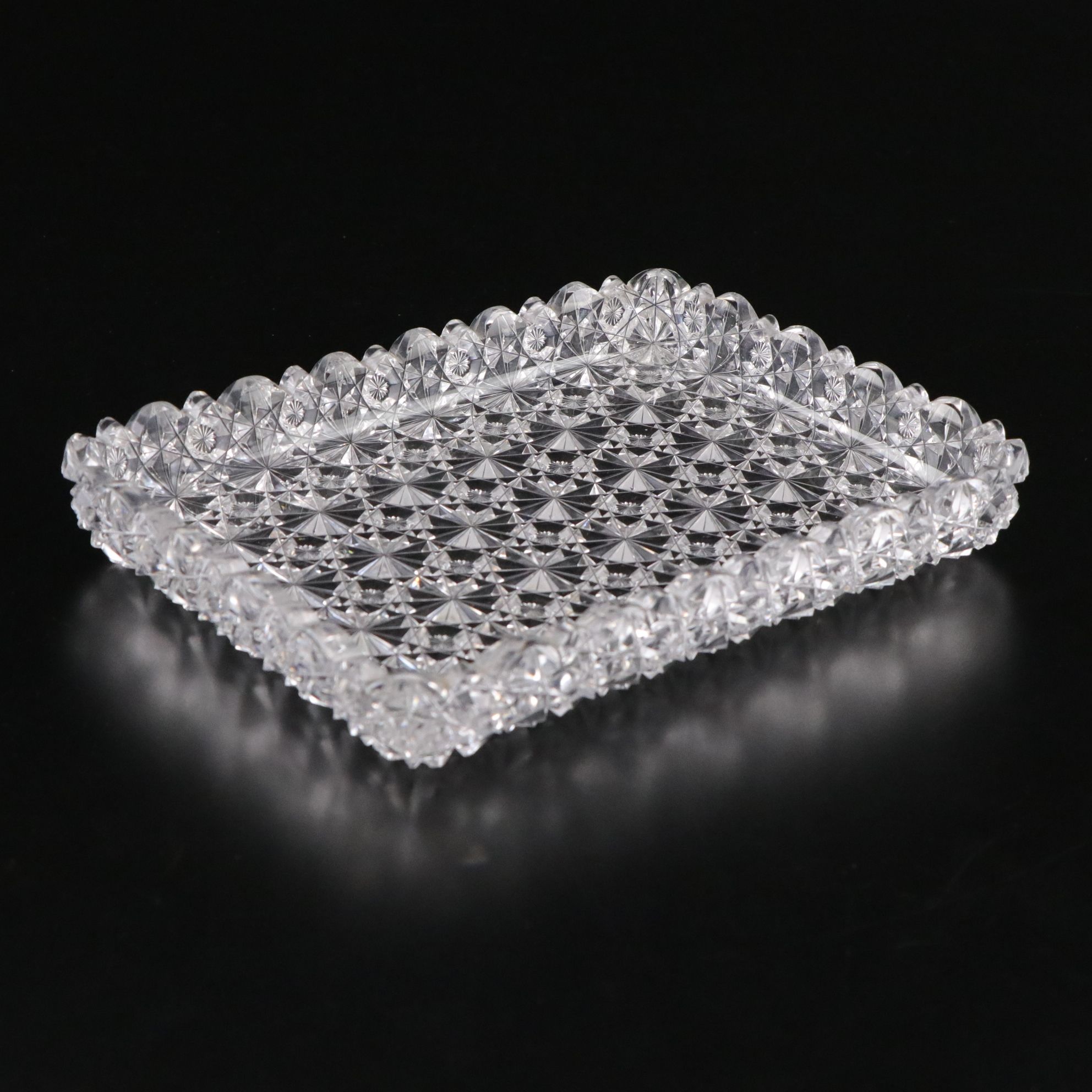 "Daisy & Button" Crystal Tray with American Brilliant Cut Crystal Bowl and More