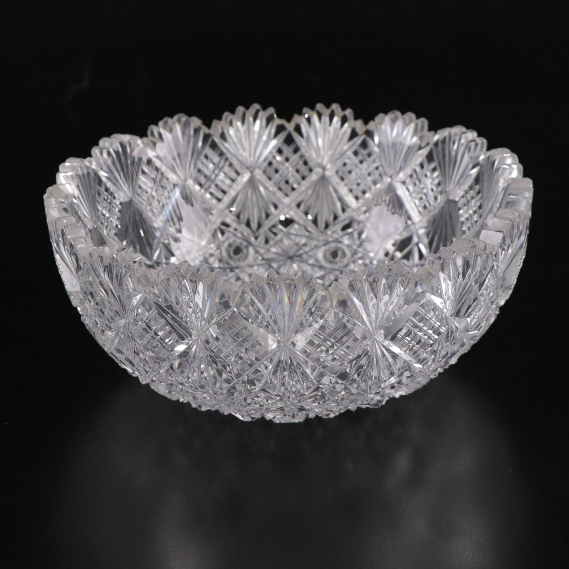 "Daisy & Button" Crystal Tray with American Brilliant Cut Crystal Bowl and More